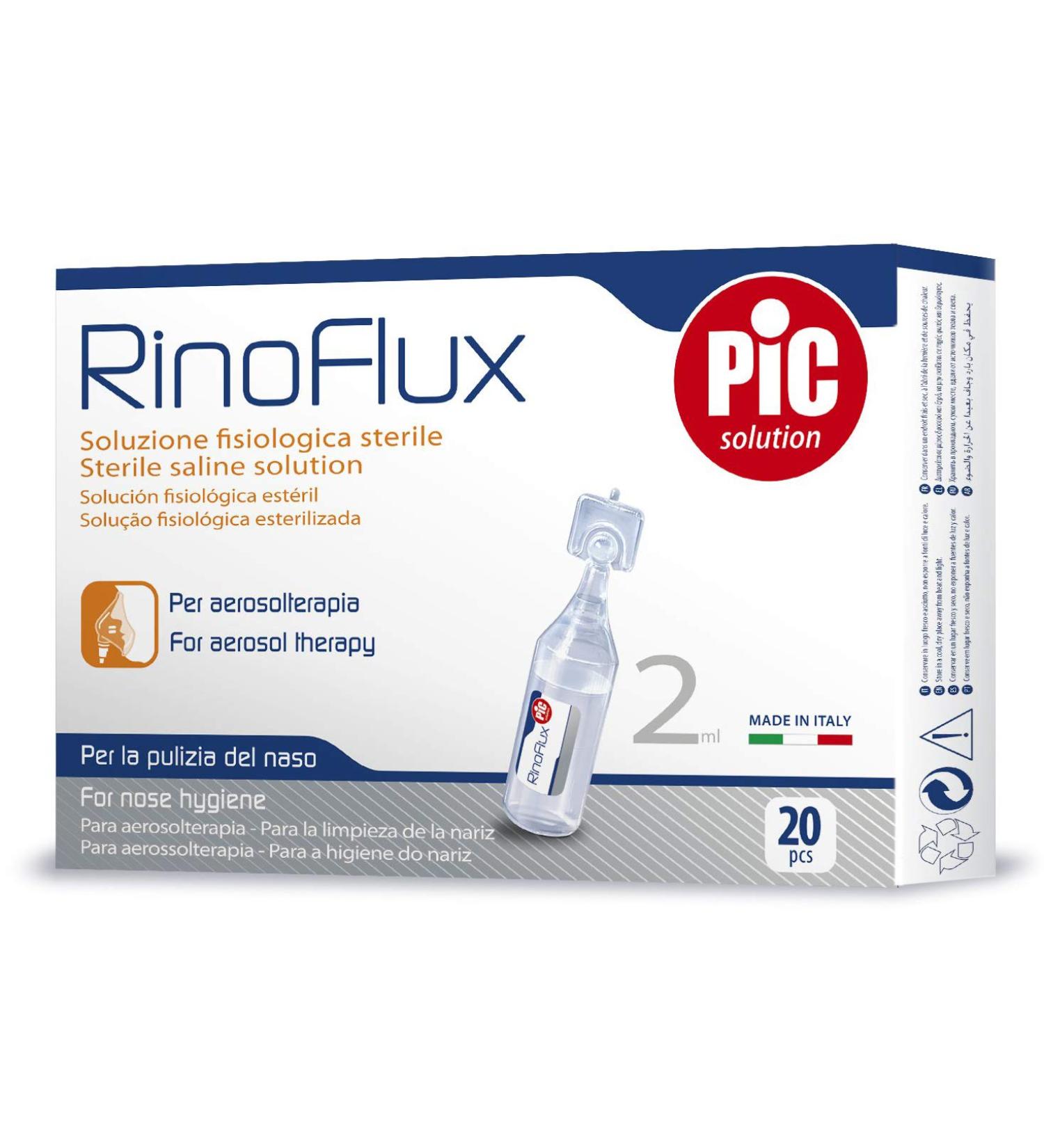Pic Solution Rinoflux saline solution 2 ml 20 pieces isotonic solution in vials
