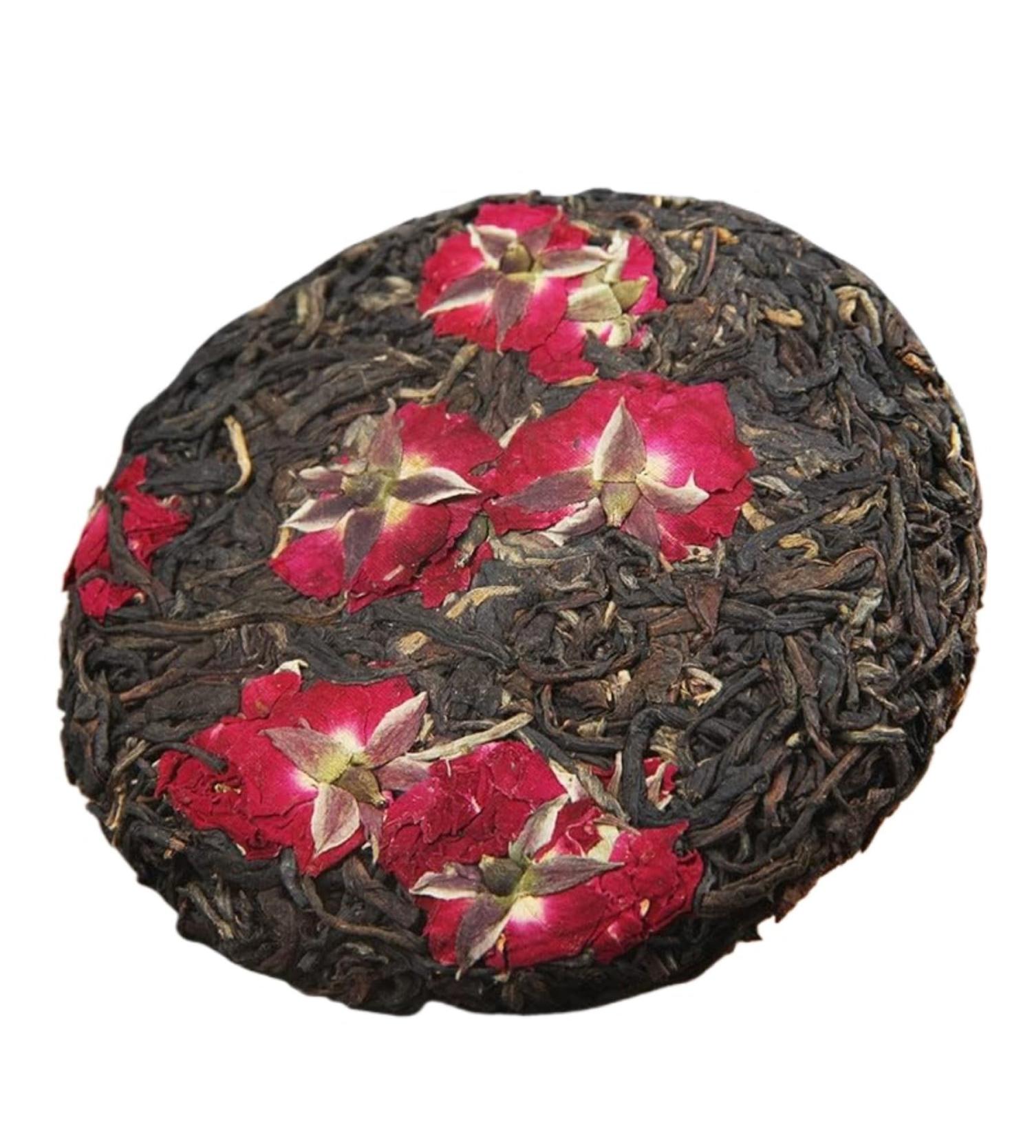 HQZM Yunnan Flower Fruit Honey Fragrance 100g Old Tree Sun Dried Red Black Tea Rose Puerh Tea - Buy Online on GoSupps.com