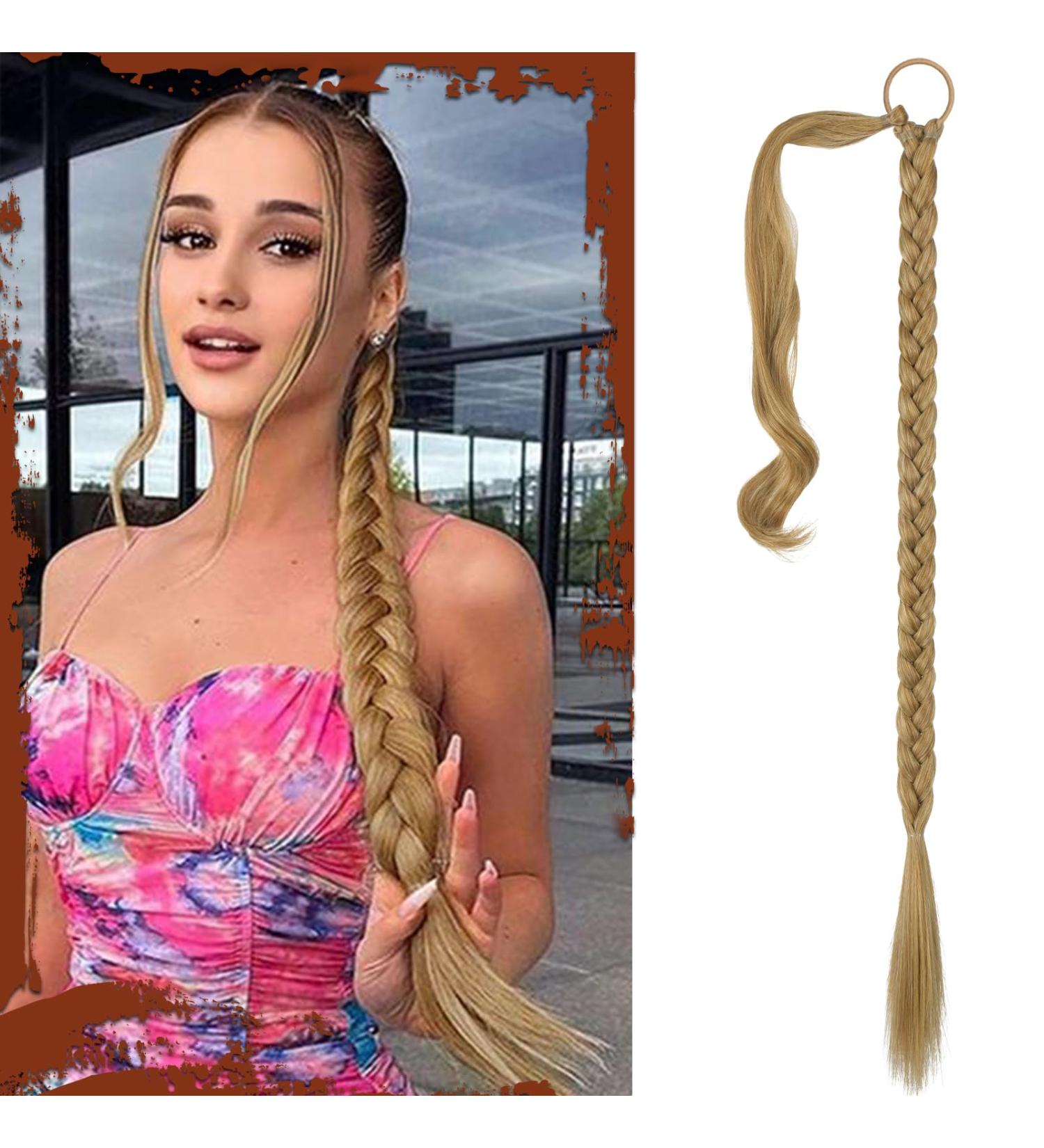 Sofeiyan 86cm Blonde Braid Ponytail Extension - Natural Synthetic Hair Tie for Women - Buy Online on GoSupps.com