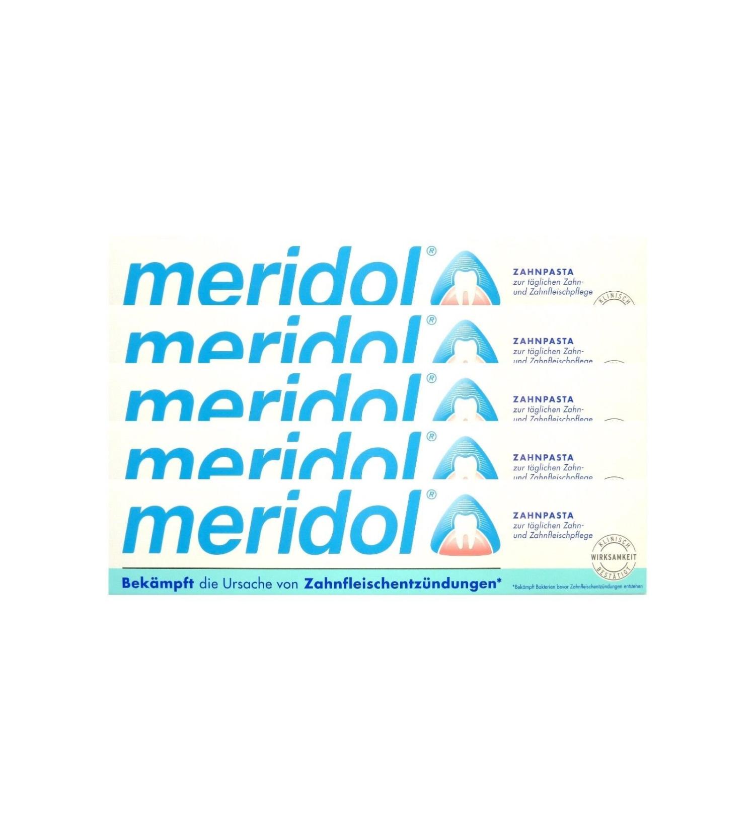 5 x Meridol gum protection toothpaste 75 ml dental cream white teeth
