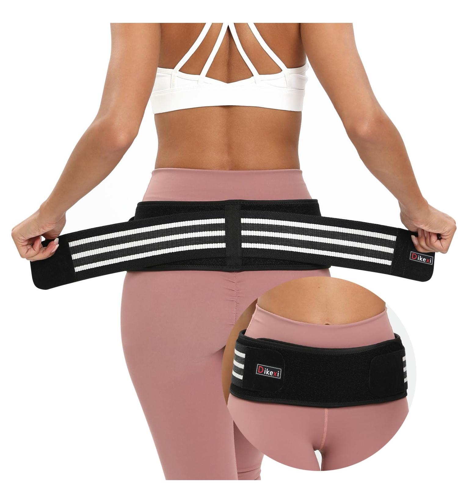 Sacroiliac SI Joint Hip Belt for Sciatica Relief - Adjustable Pelvic & Lower Back Support for Men & Women (Black Medium Hip Size 32''-47 - Buy Online on GoSupps.com