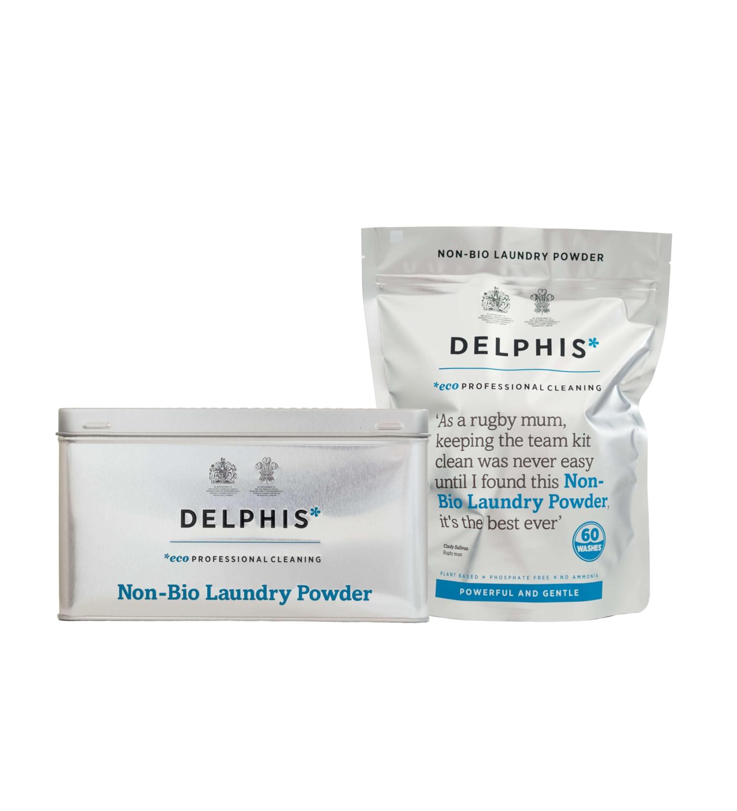 Delphis Eco Non-Bio Washing Powder + Free Collectors Tin | | 60 Washes | Eco-friendly Washing Powder | Sensitive Skin Laundry Detergent Limited Edition 1.2 kg (Pack of 1) - Buy Online on GoSupps.com