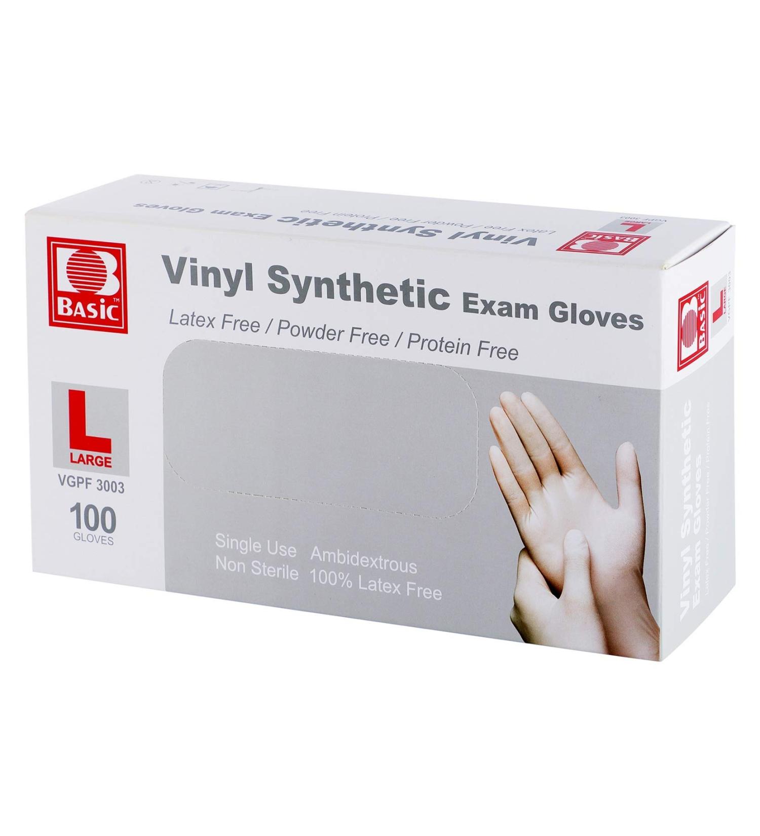 100PCS Large Disposable Medical Clear Vinyl Exam Gloves - Latex-Free & Powder-Free | Oh! Trendy Industrial Gloves - Buy Online on GoSupps.com