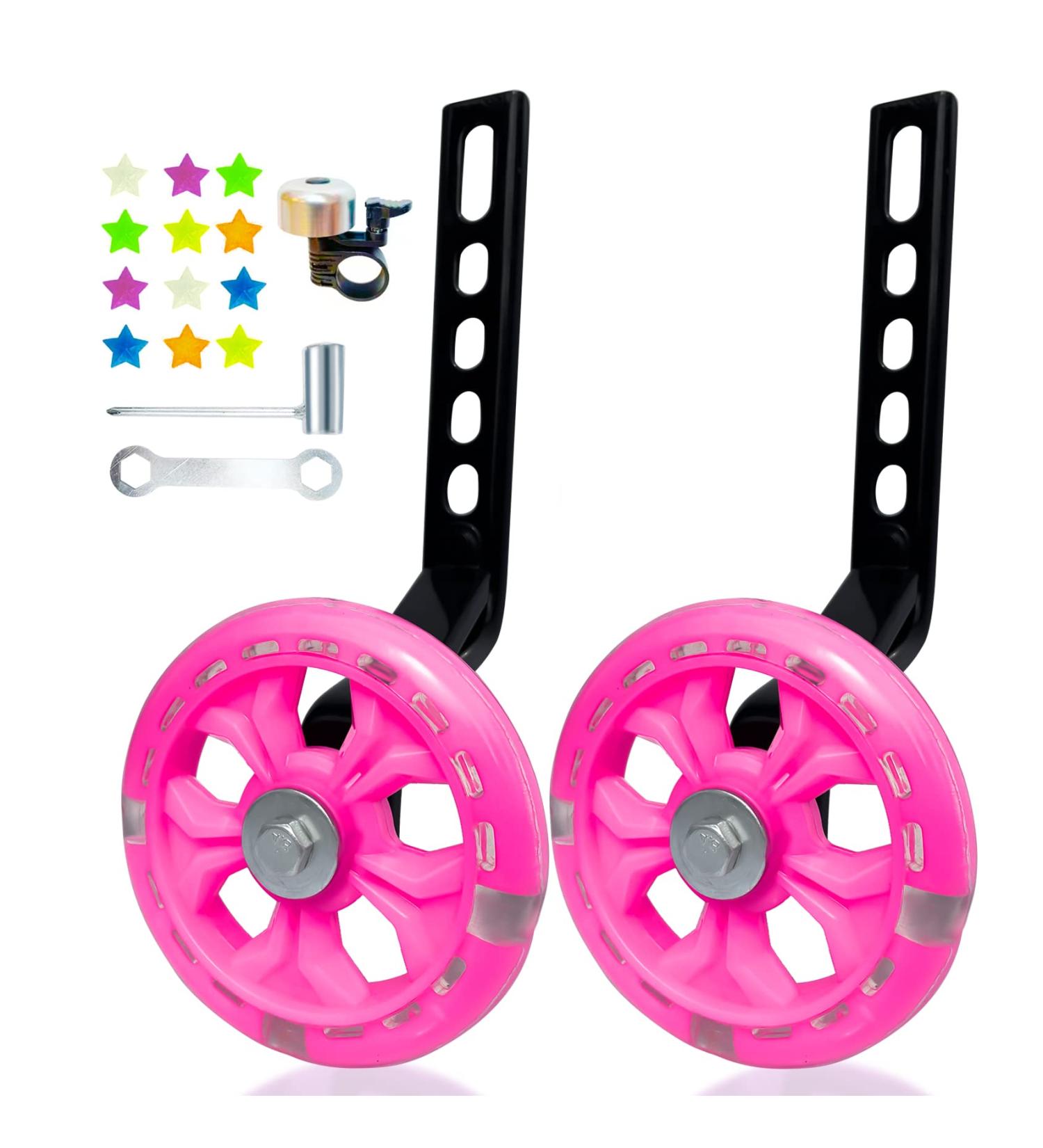 Flash Mute Big Wheel Pink Training Wheels for 12-20 inch Single Speed Bike - Buy Online on GoSupps.com