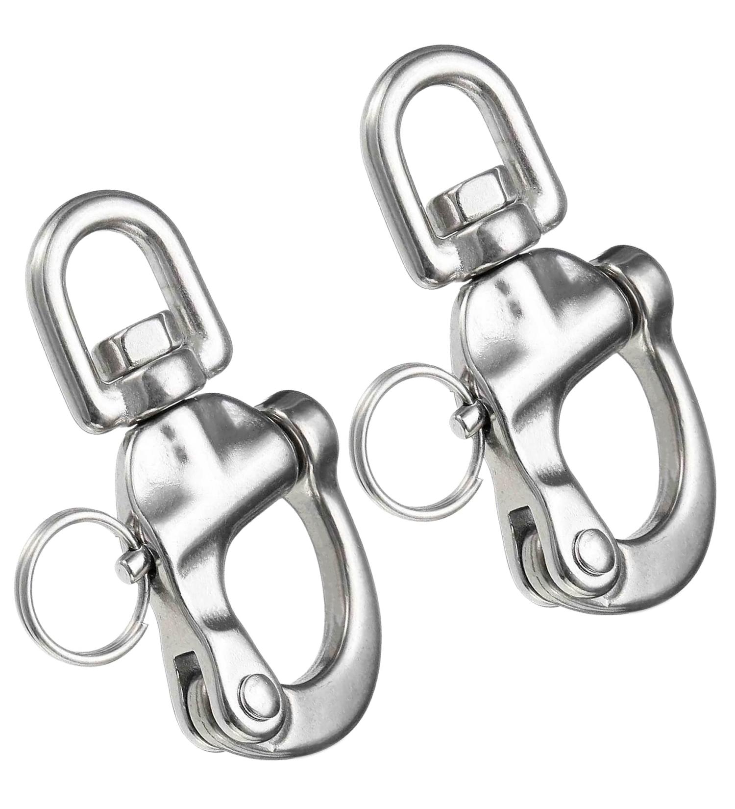 Five Oceans Swivel Eye Snap Shackle 2 3/4 2-PACK - 316 Marine-Grade Stainless Steel - Buy Online on GoSupps.com