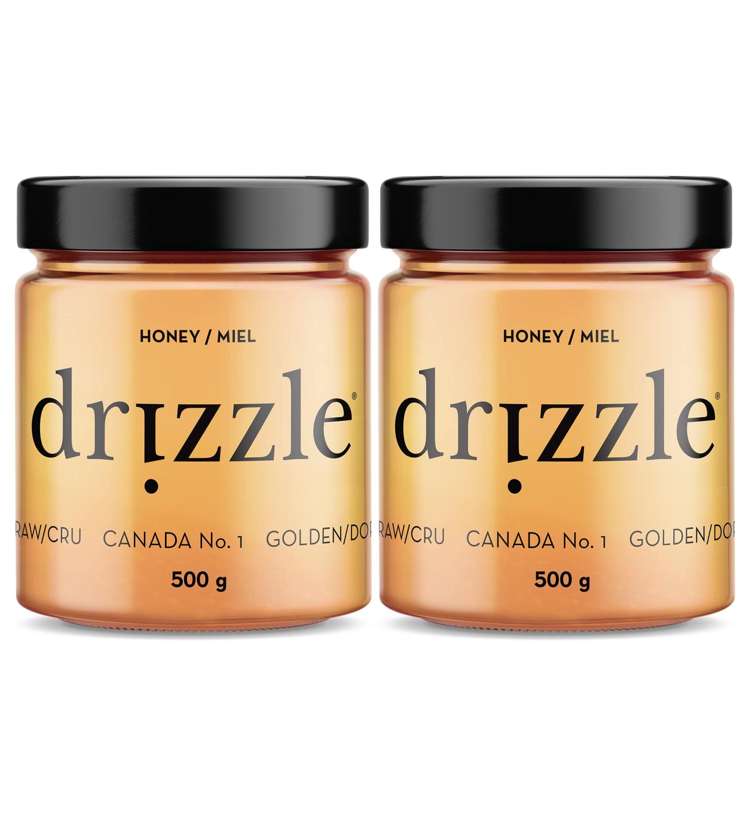 Drizzle Golden Raw Honey - Unfiltered and Unprocessed - Rich in Nutrients and Beneficial Enzymes - Notes of Dandelion Mint and Caramel - 100% Raw Pure Honey - Gluten-Free Paleo-Friendly (Pack of 2) 500g Golden Raw 500 g (Pack of 2) - Buy Online on GoSupps.com