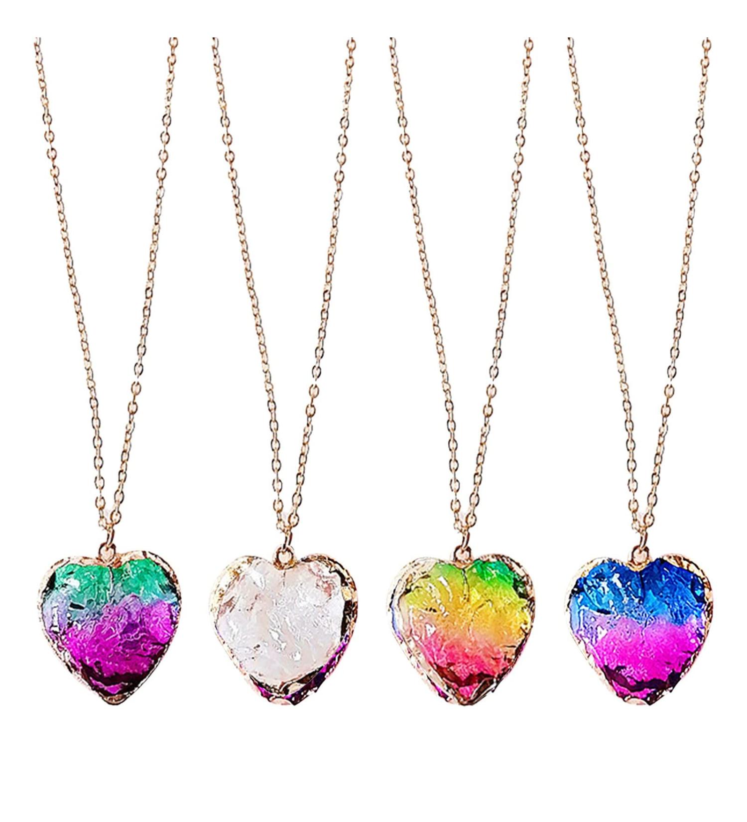 PEMXSWA Natural Quartz Crystal Moon Pendant Chakra Healing Crystal Necklace Jewelry for Women Wonderful Christmas Birthday Gift (L 1 PC) - Buy Online on GoSupps.com