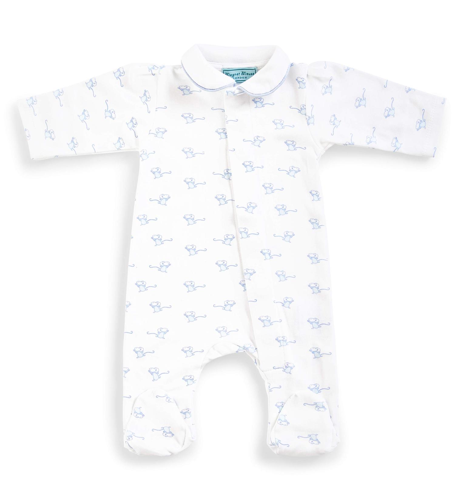 Magnet Mouse Original Magic Mouse Sleepsuit | Cotton Onesie | Magnetic Fastenings | Pale Blue | 6 Months - Buy Online on GoSupps.com