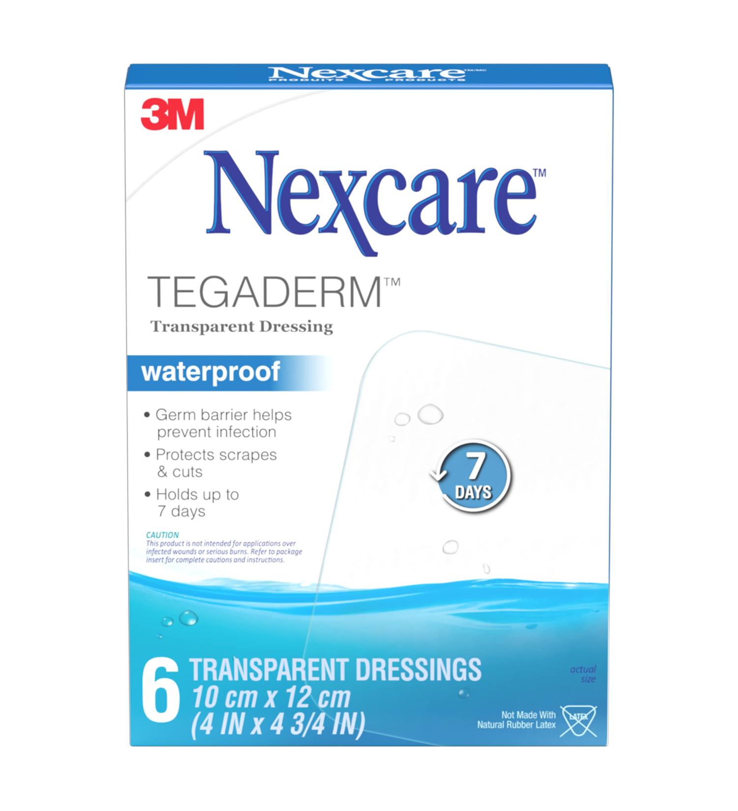 Nexcare Tegaderm Transparent Dressing H1626-06-CA Waterproof 4 in x 4 3/4 in (10 cm x 12 cm) 6/Pack 4 in 6 Count - Buy Online on GoSupps.com
