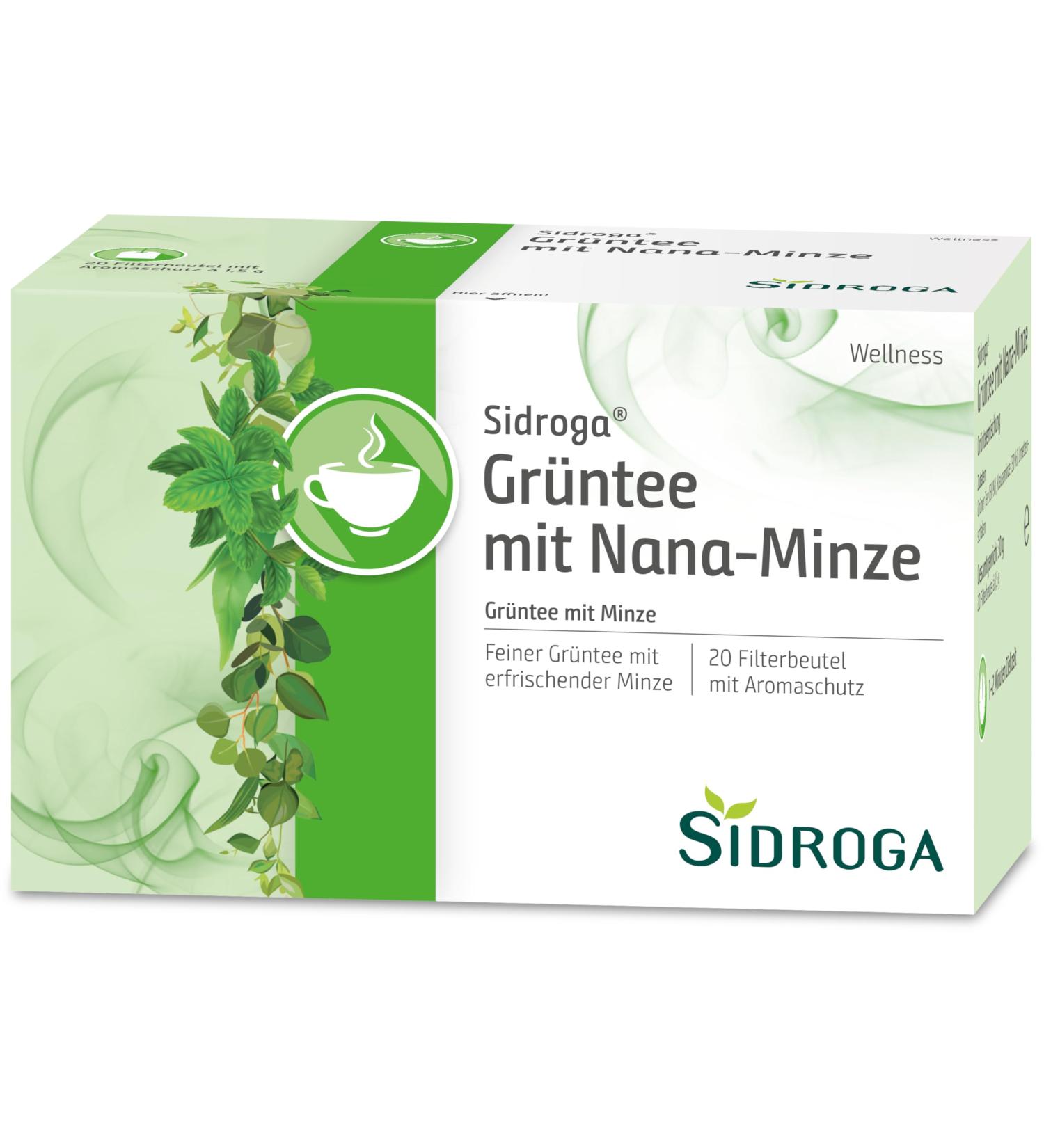  Sidroga Sidroga Nana Mint Green Tea: Fine green tea with Nana mint and lime 20 filter bags of 1.5 g each - Buy Online on GoSupps.com