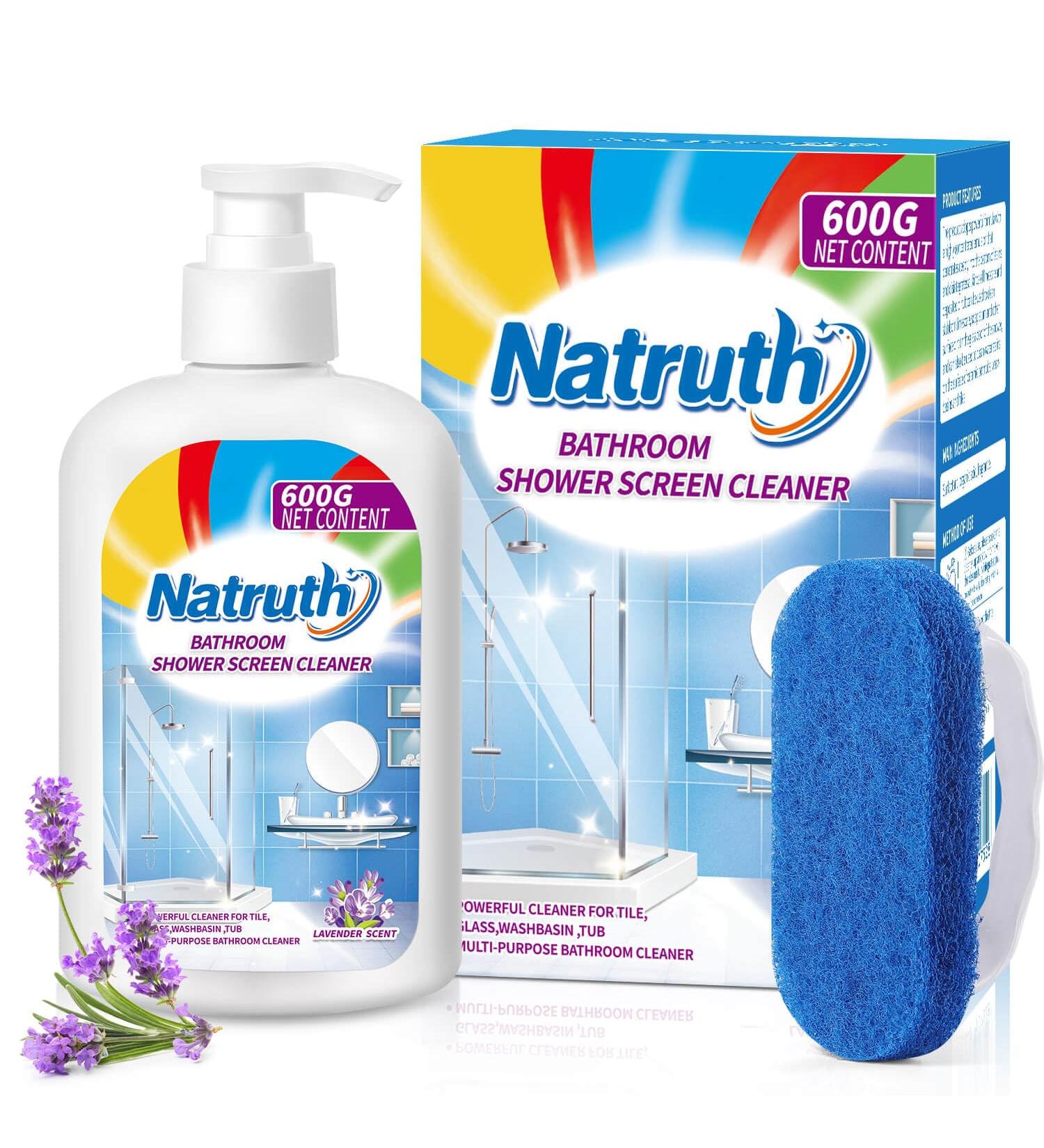 NATRUTH Lavender Shower Screen Cleaner 500ml - Limescale Remover for Glass Shower Screens - Buy Online on GoSupps.com