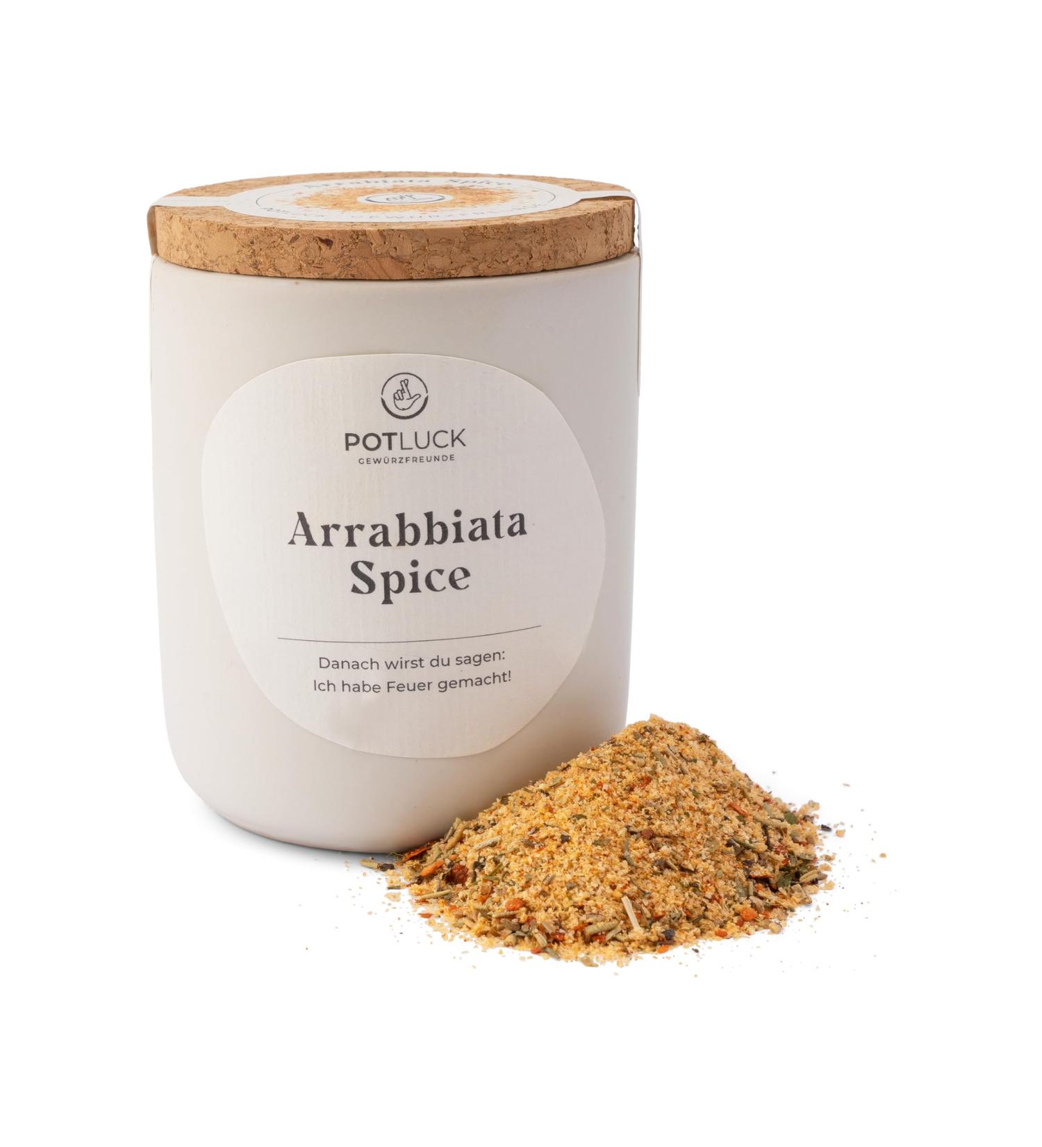 Potluck Arrabbiata Spice Mix | 70g Ceramic Pot | Vegan Gluten-Free Natural Ingredients - Buy Online on GoSupps.com