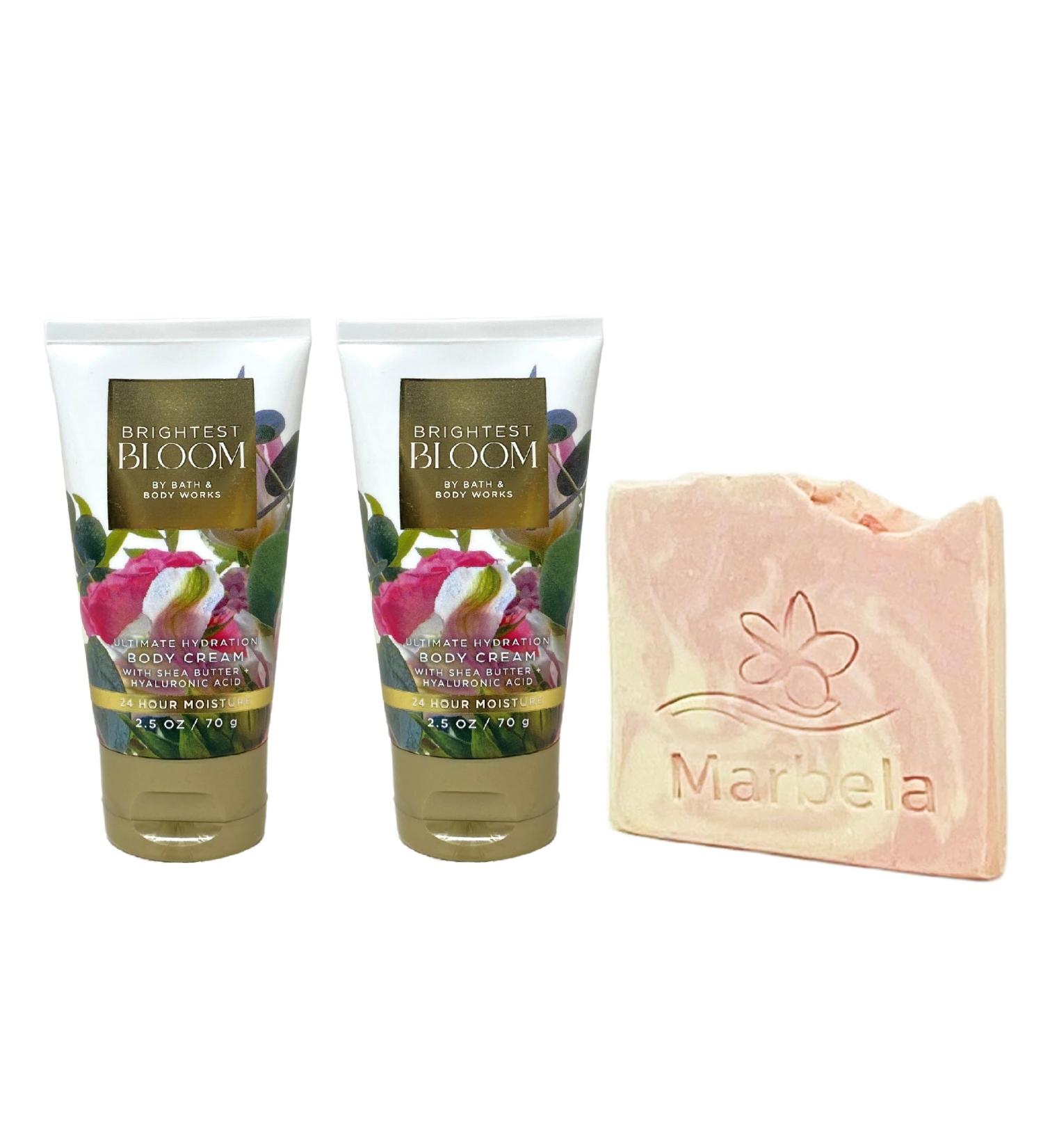 Bath & Body Works Brightest Bloom 2 Piece Body Cream Bundle with a Himalayan Salts Springs Sample Soap - Travel Size - Buy Online on GoSupps.com