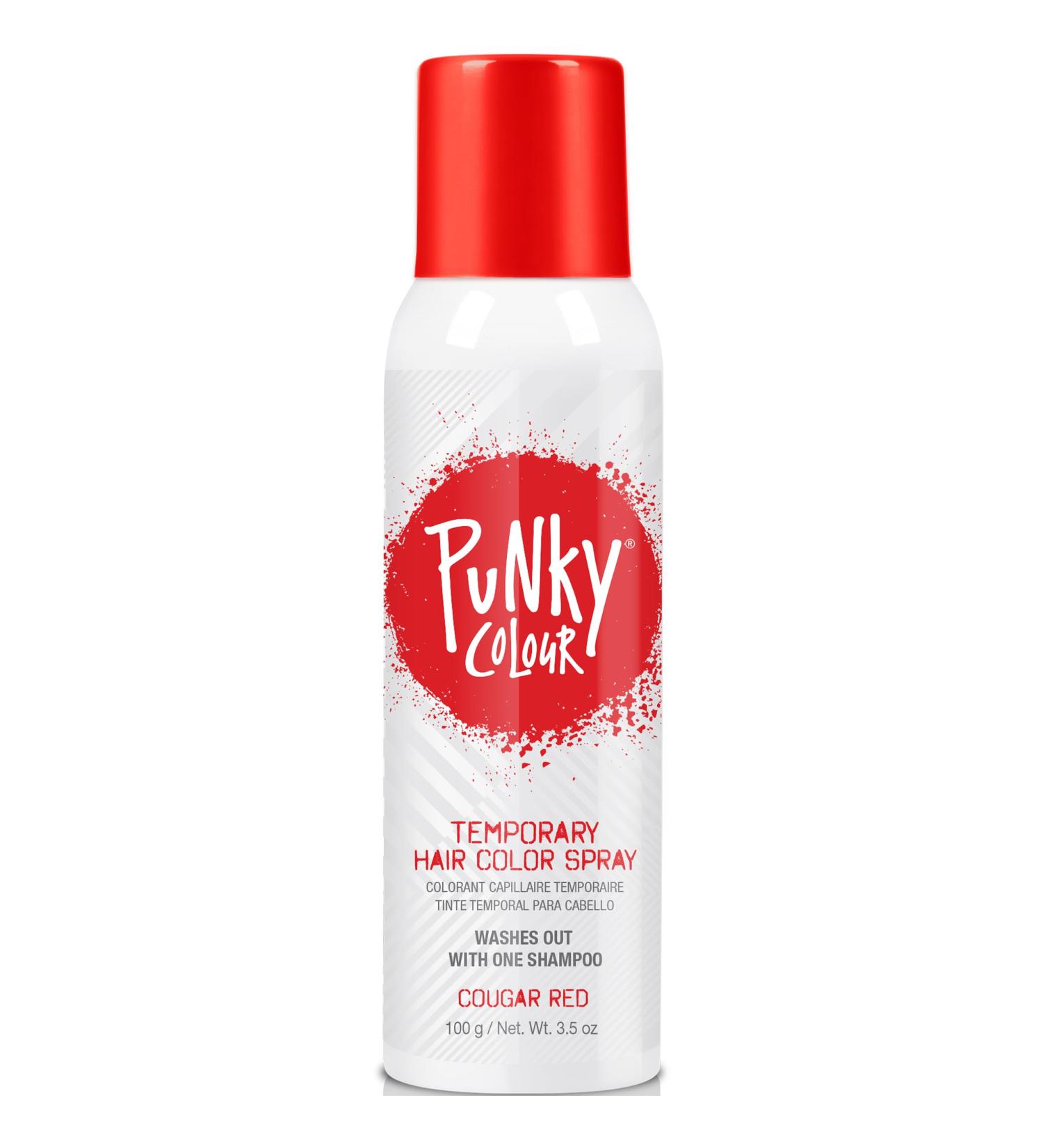 Punky Temporary Hair Color Spray Cougar Red Non-Damaging Spray-On Hair Dye Instant Vivid Hair Color 3.5 oz 1-Pack 3.5 Ounce (Pack of 1) Cougar Red - Buy Online on GoSupps.com