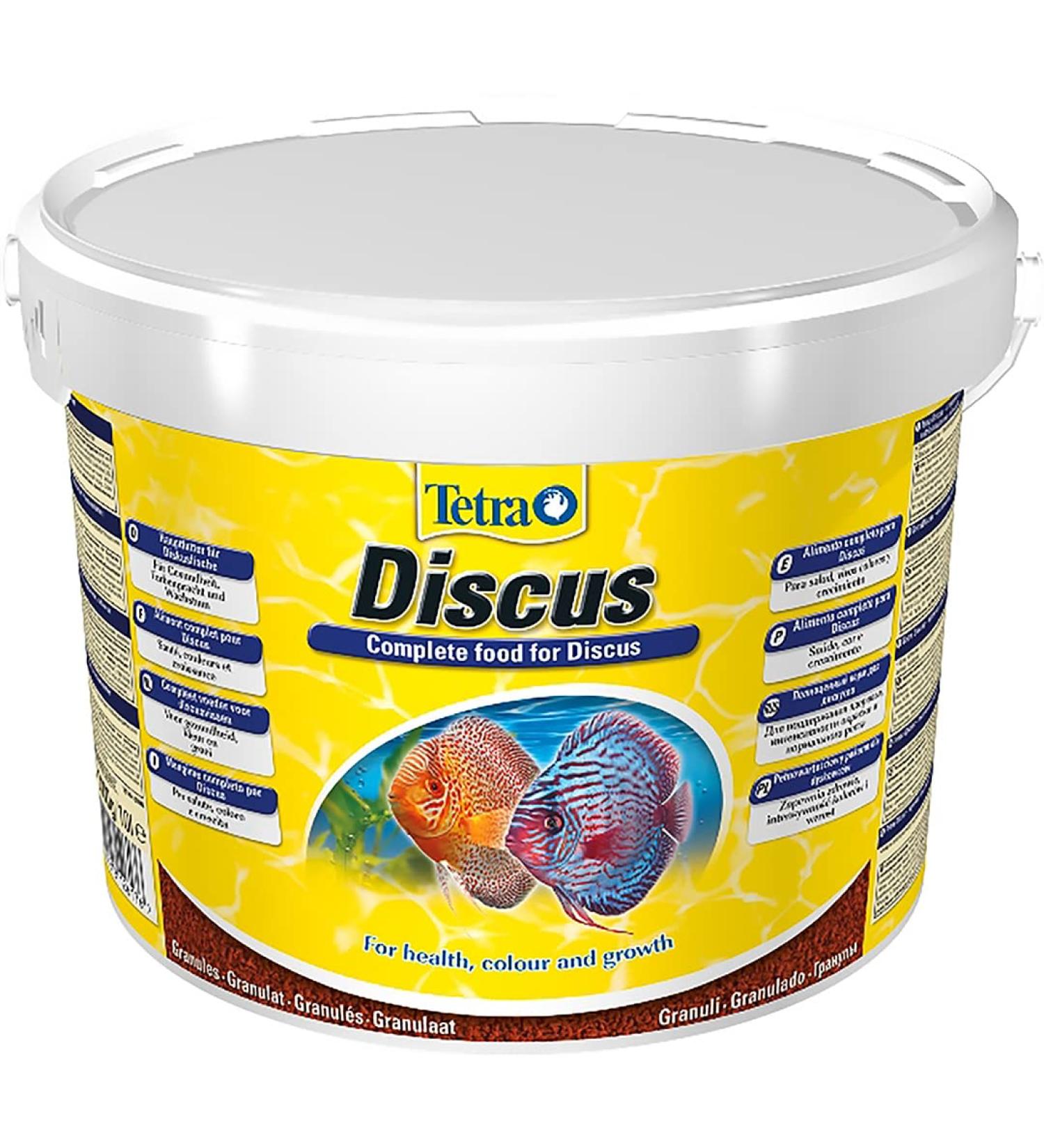 Tetra discus granules - fish feed for all discus fish promotes health colors and growth 10 l buckets granules 10 l (1 Pack)