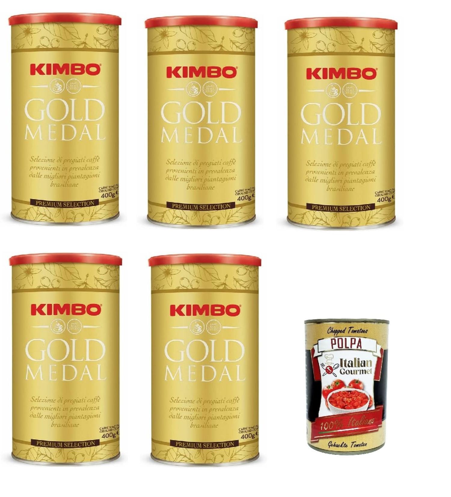 Italian Gourmet E.R. Kimbo Caffe Gold Medal 400g + Italian Gourmet Polpa 400g (Pack of 5) - Buy Online on GoSupps.com