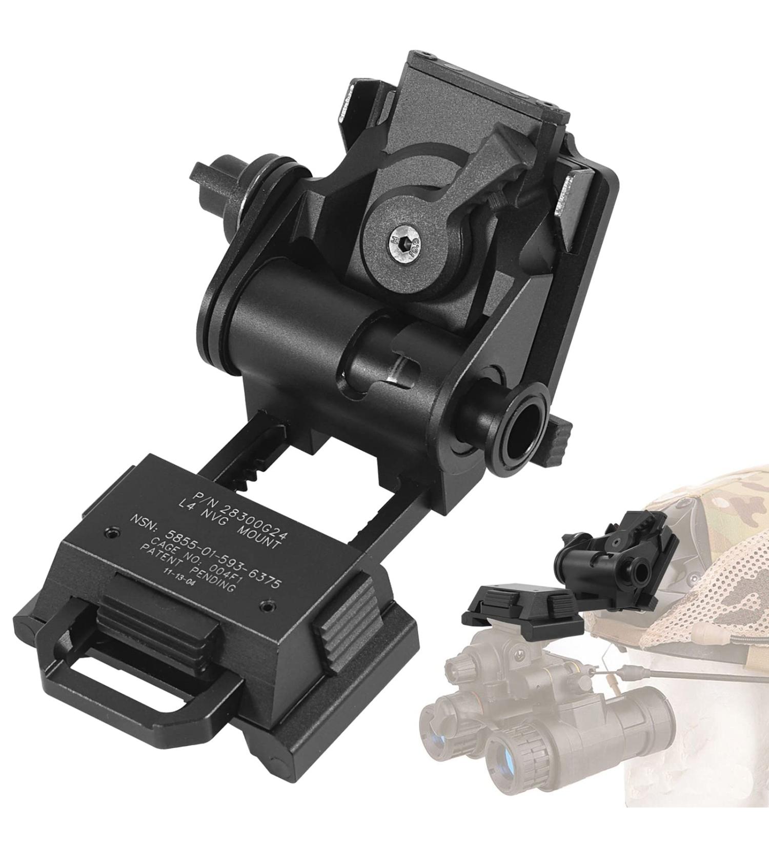 Gexmil CNC PVS15/18 Night Vision Goggles Mount - Metal Helmet Mount Black - Buy Online on GoSupps.com
