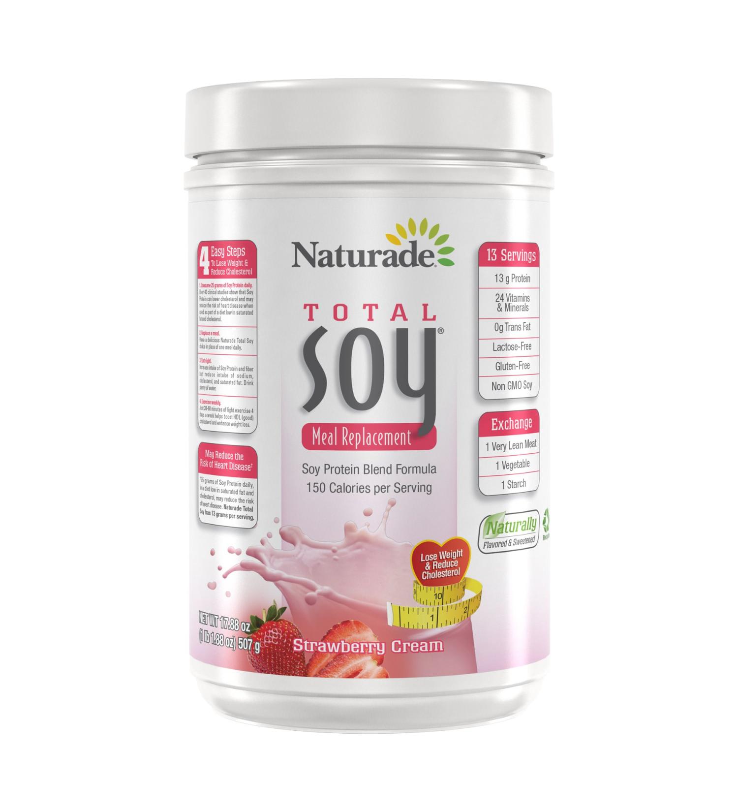 Naturade Total Soy Meal Replacement Strawberry Cream 17.88 oz (507 g)