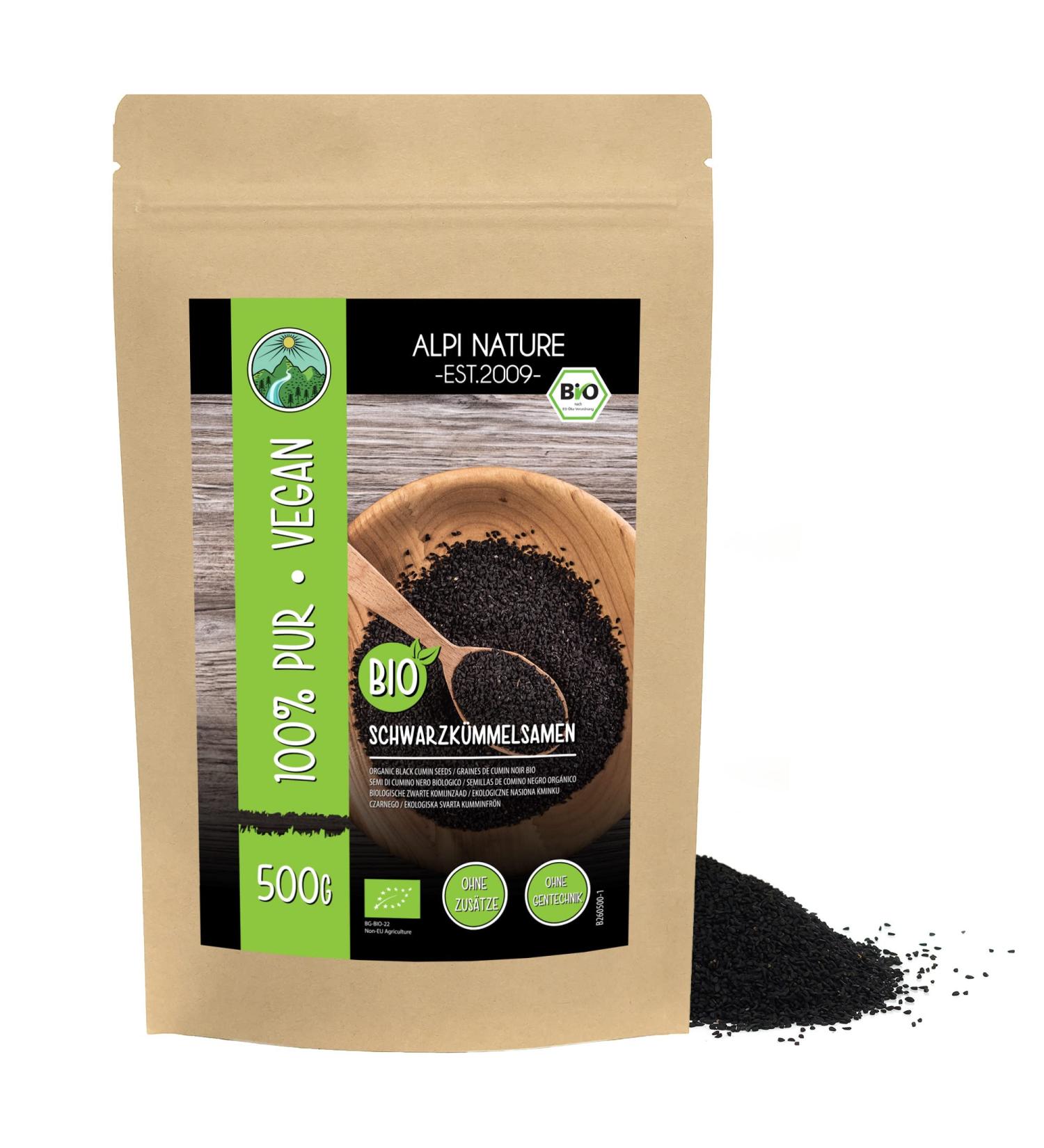Whole organic black cumin (500g) black cumin seeds from controlled organic farming laboratory tested - Buy Online on GoSupps.com