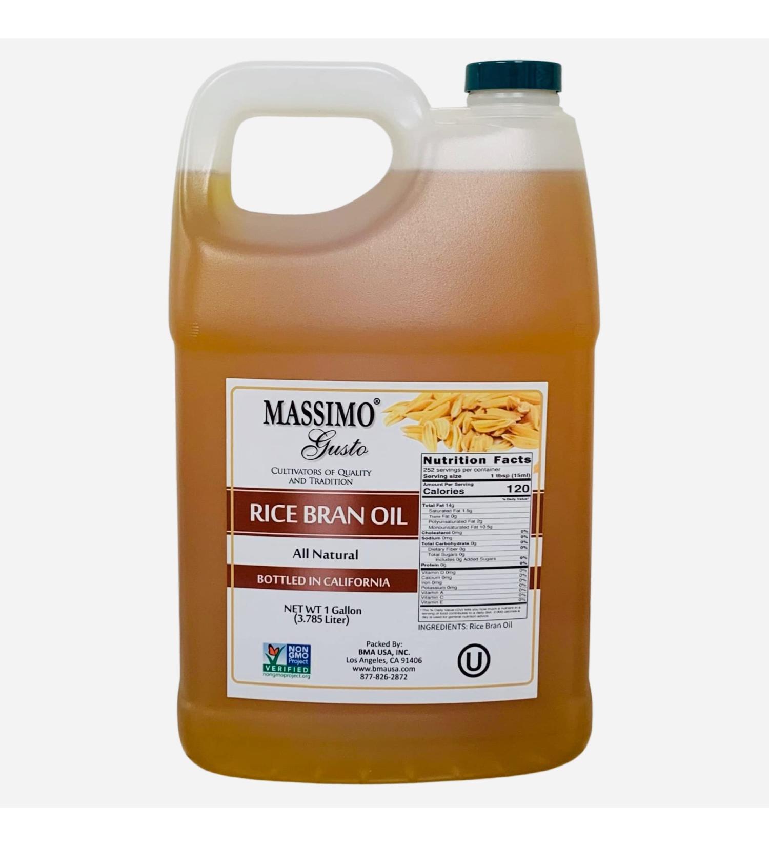 Massimo Gusto Food Service - Rice Bran Oil - 1 Gallon (128 FL OZ) 128 Fl Oz (Pack Of 1)