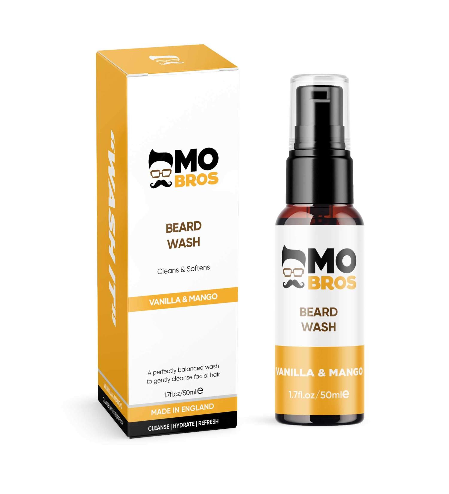 Beard Wash | Cleanse Soften & Refresh Your Facial Hair | 50ml | Vanilla & Mango Vanilla and Mango - Buy Online on GoSupps.com