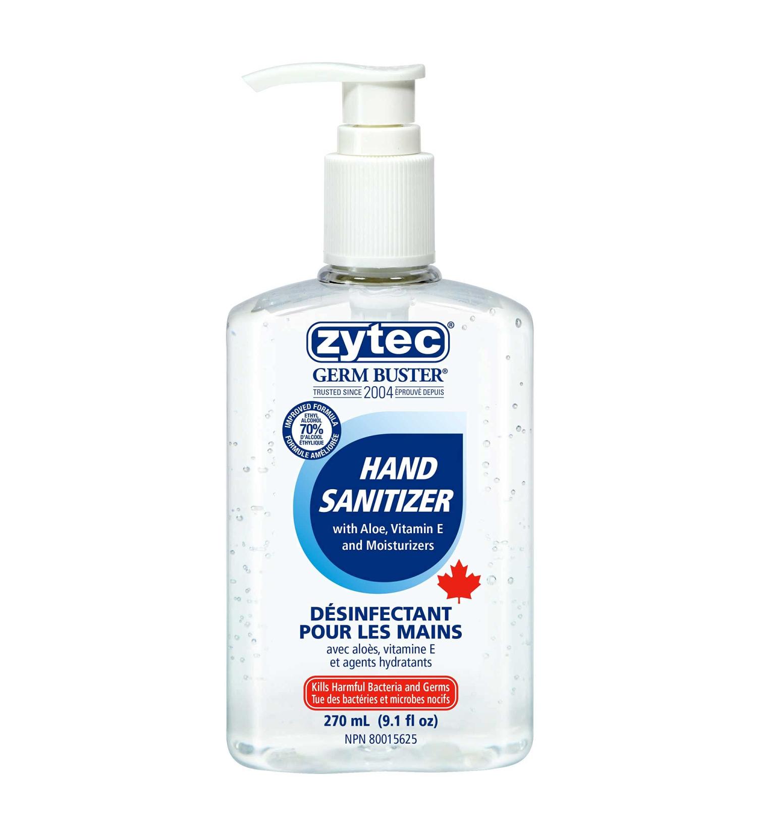 zytec Germ Buster Hand Sanitizer with Aloe (Clear Gel) 270 ml Lemon 270 ml - Buy Online on GoSupps.com