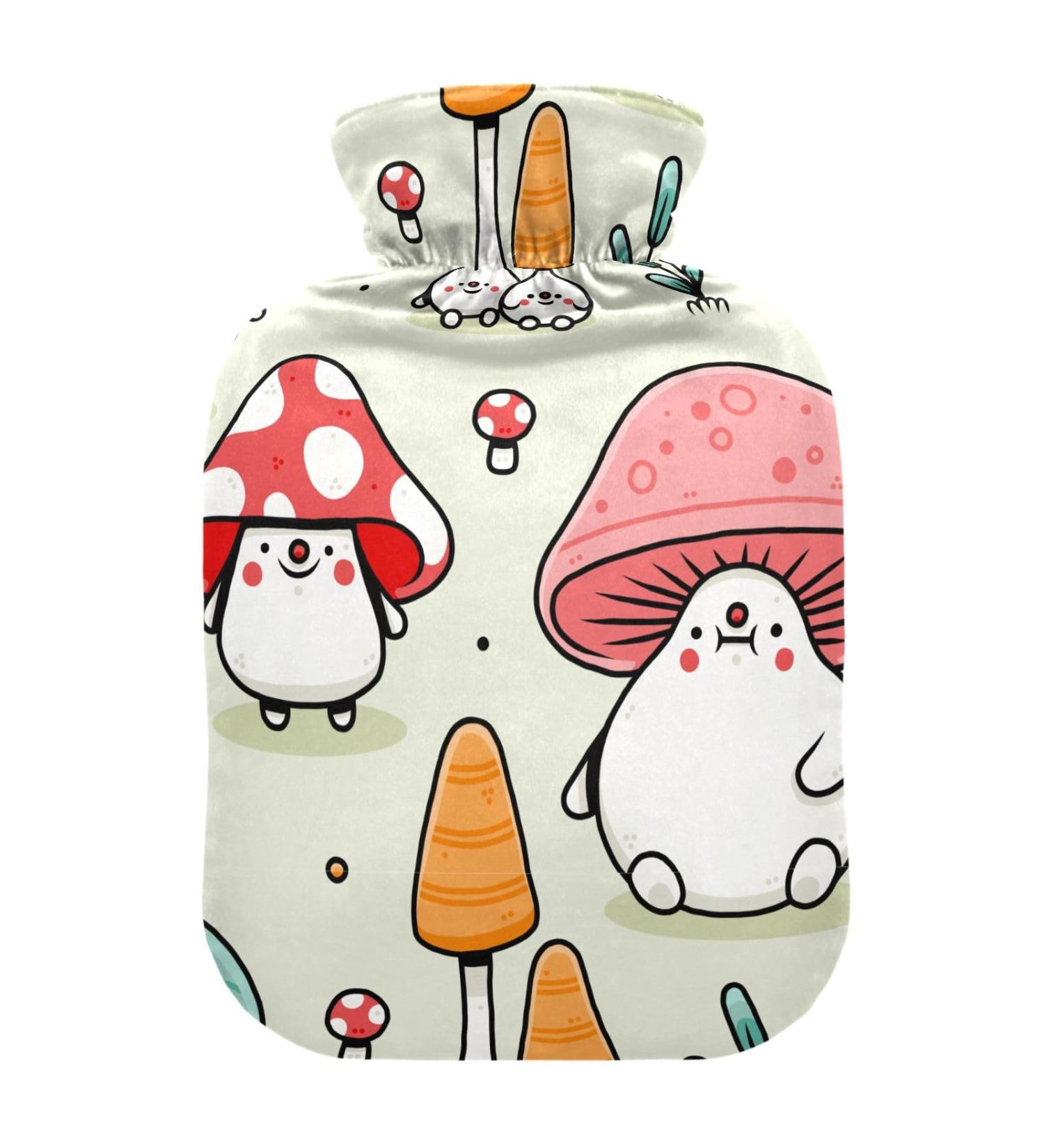 2L Mushroom Cartoon Hot Water Bottle - Pain Relief & Hand/Foot Warmer for Menstrual Complaints - Buy Online on GoSupps.com