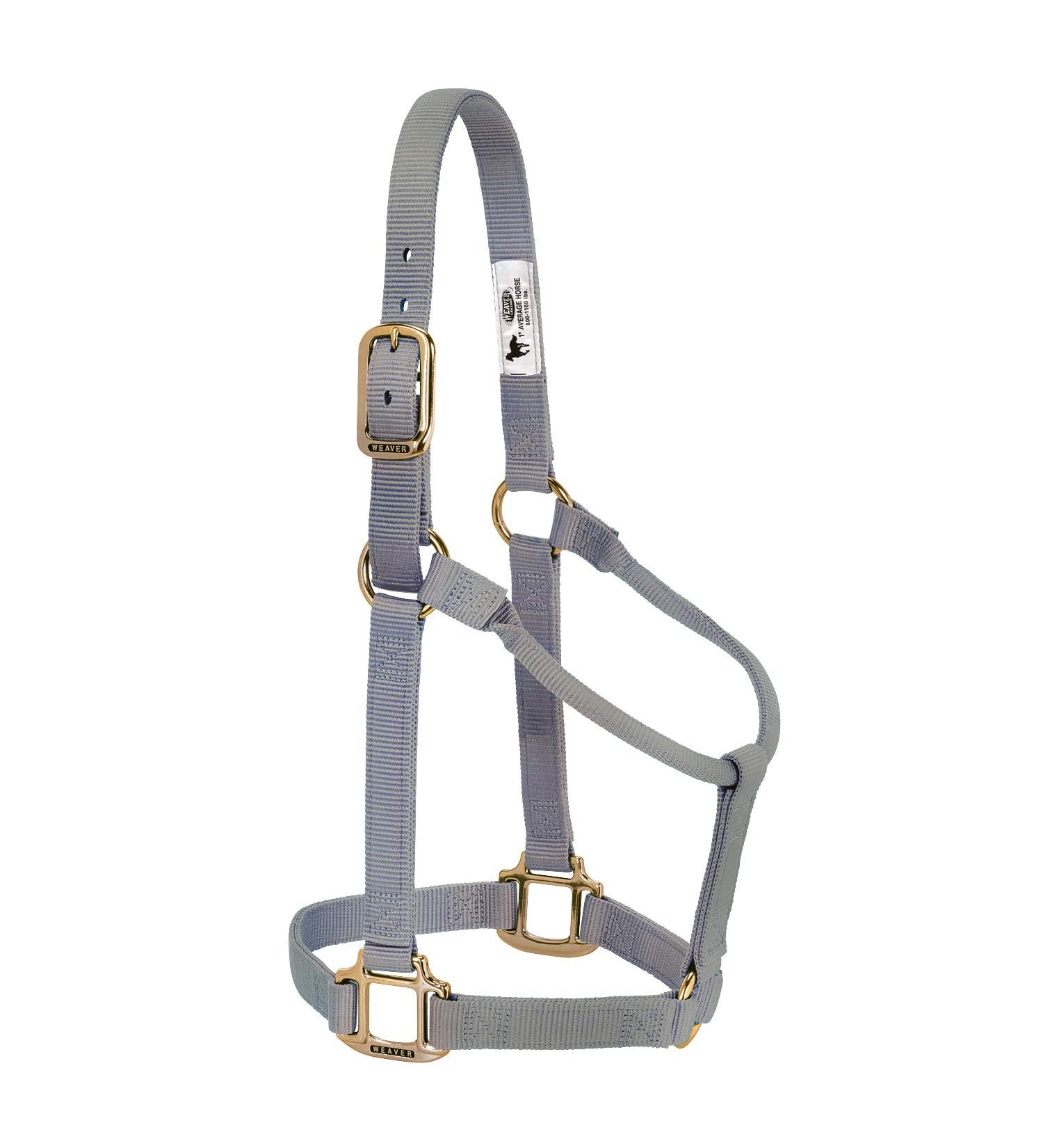 WEAVER Leather Non-adjustable Halter Grey (Graphite//Nature's Delight) Average Horse