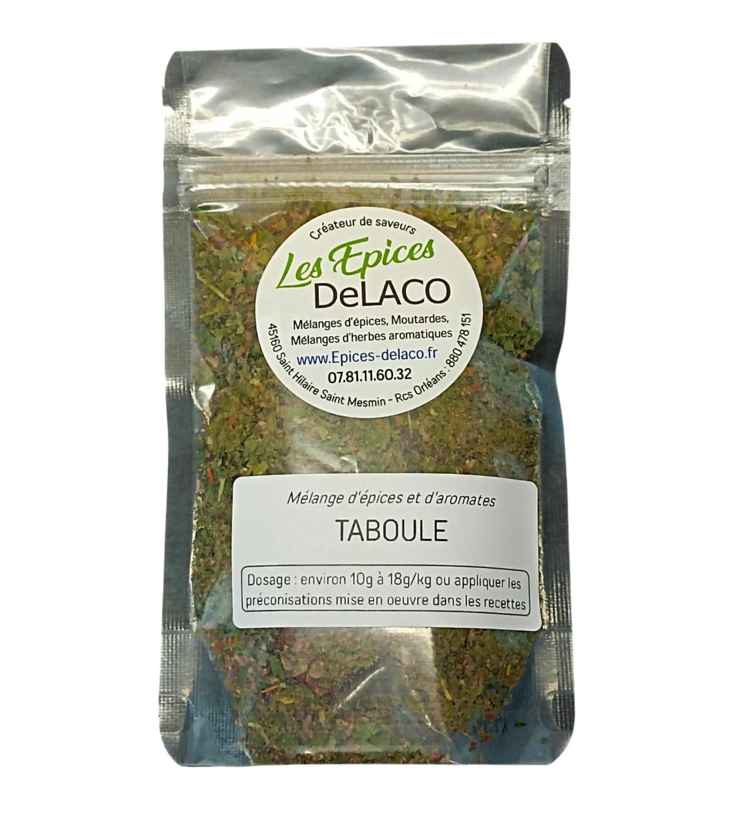 TABOULE 260g XL ... m langes d' pices herbes aromates condiments piments pour viandes poissons l gumes marinades salades barbecue - Les EPICES DeLACO - Buy Online on GoSupps.com