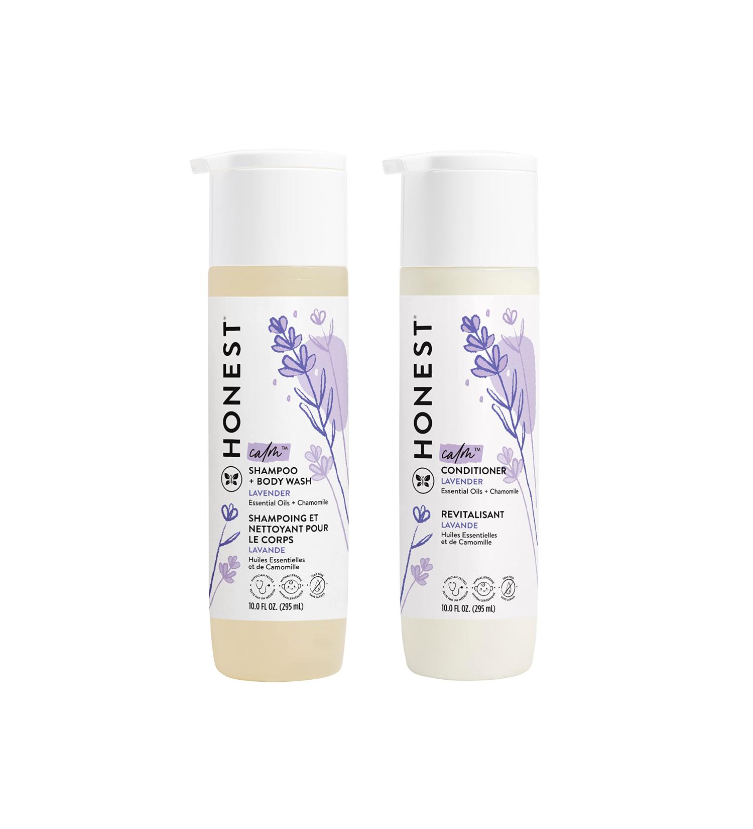 Honest Company Lavender Calm 2-in-1 Conditioner Shampoo Duo 20 fl oz - Silicone-Free, Gentle for Baby, Naturally Derived - Buy Online on GoSupps.com