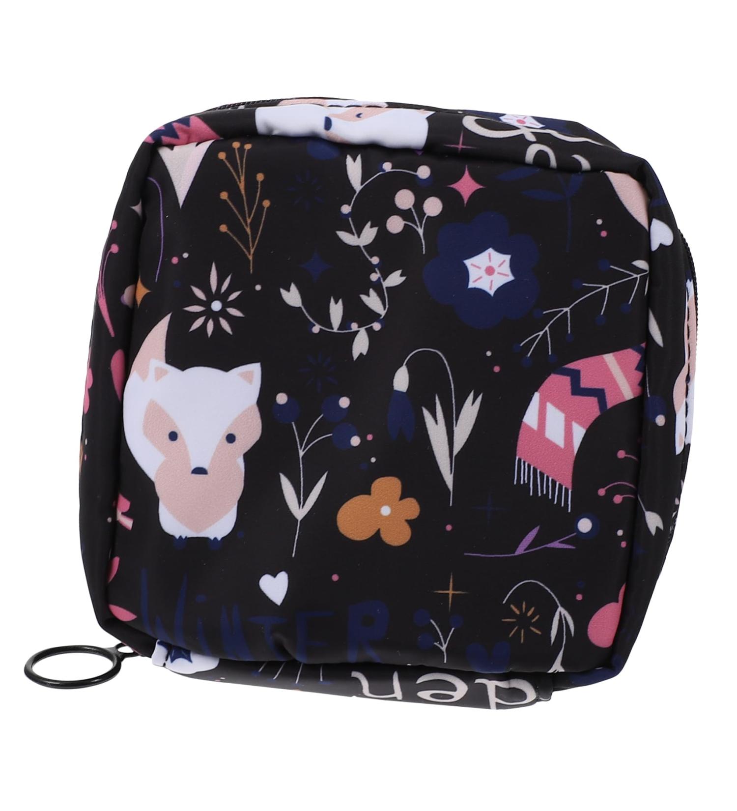 Aunt's Towel Storage Bag - Cute Wallet Mini Coin Purse | Period & Sanitary Napkin Holder | Assorted Color Nylon Nursing Pad Pouch - 1pc - Buy Online on GoSupps.com