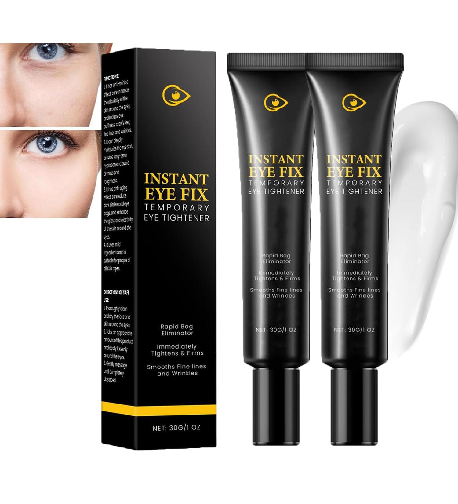 Temporary Instant Eye Tightener Cream: Instant Reduces Under-Eye Bags Instant Eye Lift. Instantly Removes Bags Dark Circles Puffiness Firming Delicate skin -30ml (2) - Buy Online on GoSupps.com
