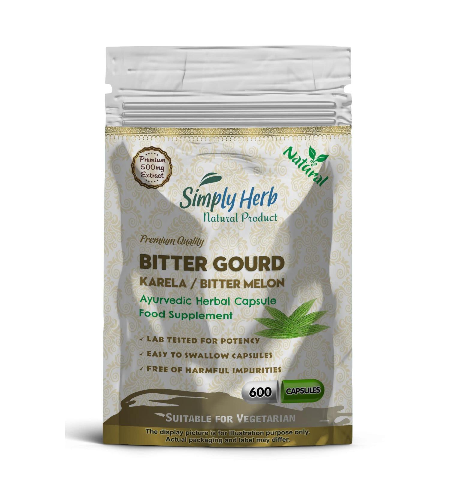 Bitter Gourd - Karela Capsule (600 Capsules) 600 count (Pack of 1)