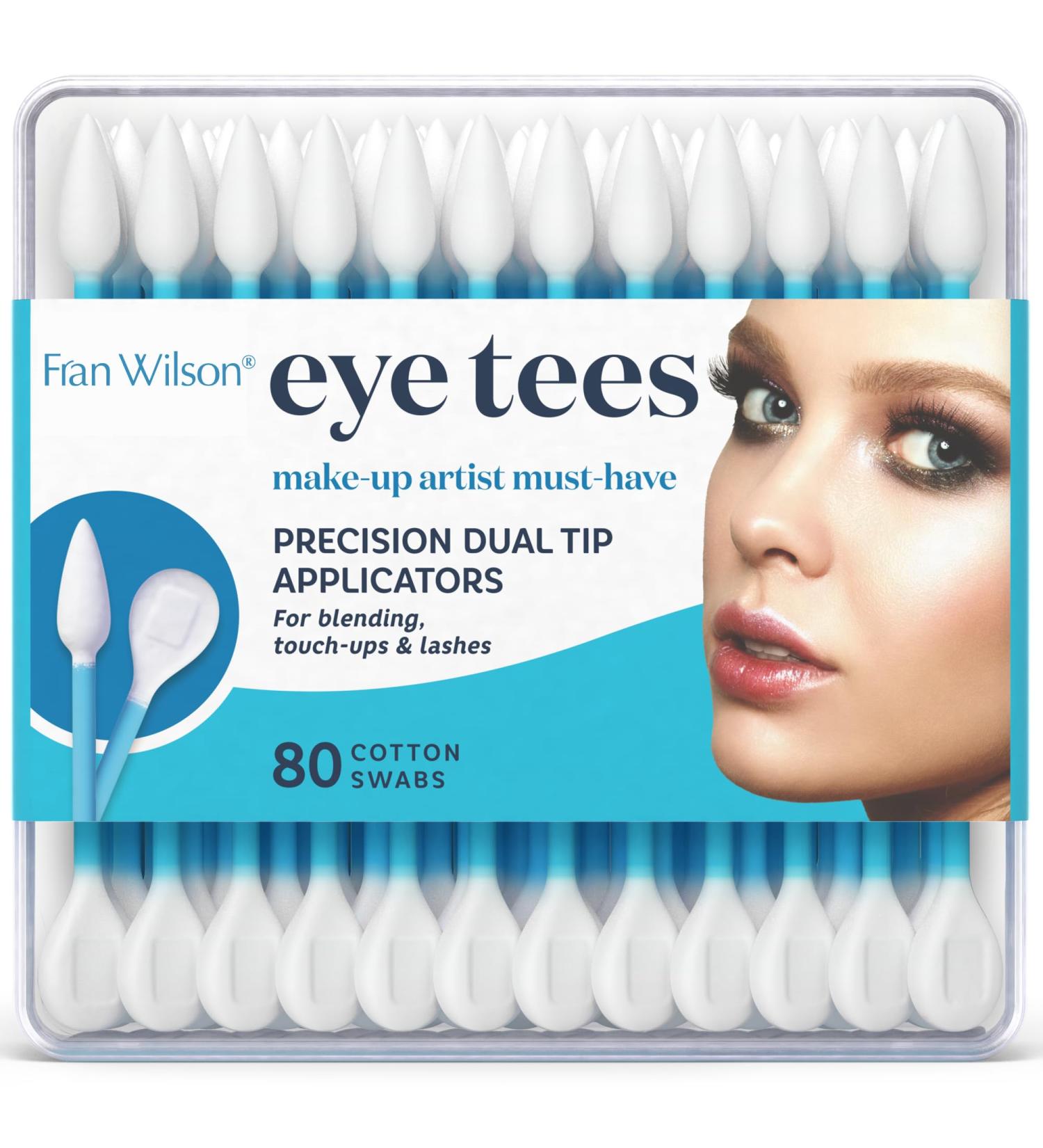 Fran Wilson EYE TEES COTTON TIPS 80 Count (1 Pack) - Precision Makeup Applicator Double-sided tees with Pointed and Rounded Ends for Perfect Blending Effective Cleaning and Precise Touch-ups Blue 45 - Buy Online on GoSupps.com