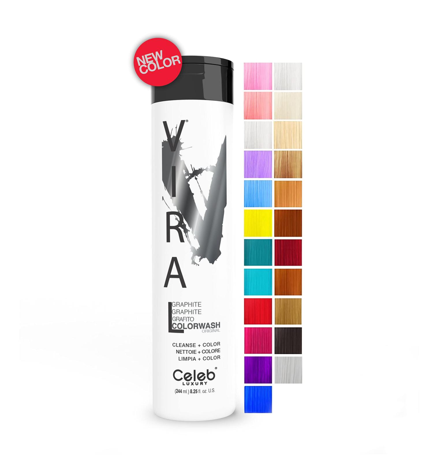 Celeb Luxury Colorwash Color Depositing Shampoo + Bondfix Bond Rebuilder  Semi Permanent Hair Color  Vegan Hair Dye  Viral and Gem Lites Viral Colorwash Graphite - Buy Online on GoSupps.com