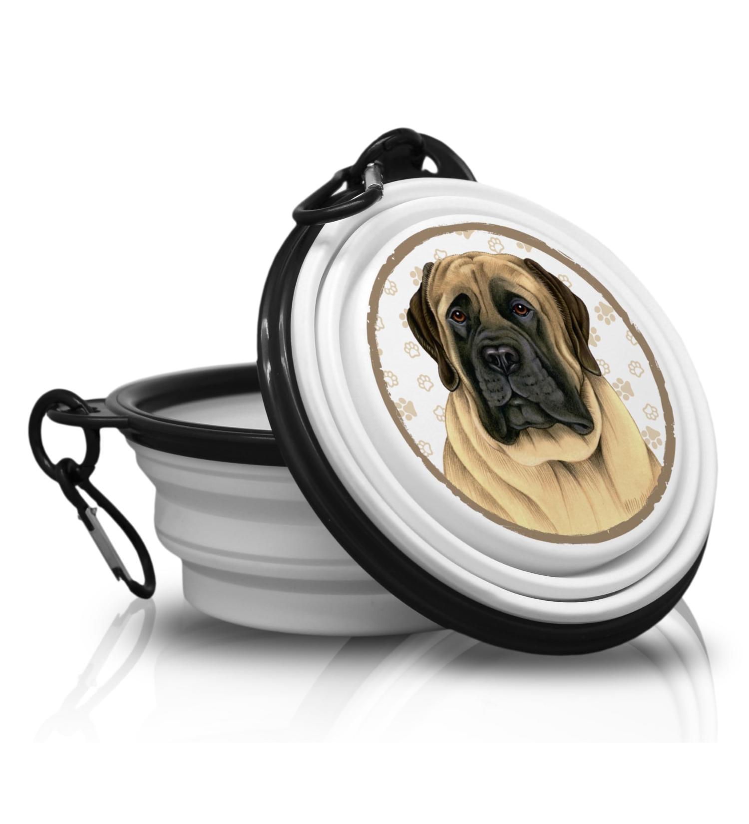 Portable Foldable Mastiff Drinking Bowl with Carabiner - Ideal Pet Food Bowl for On-the-Go Adventures - Buy Online on GoSupps.com