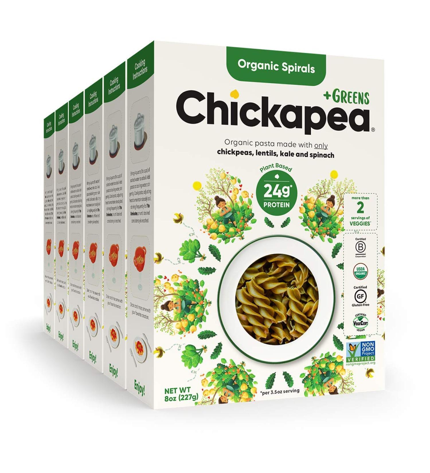 Chickapea Lentil Kale Spinach Pasta - Gluten Free, High Protein 8oz (Pack of 6) - Buy Online on GoSupps.com