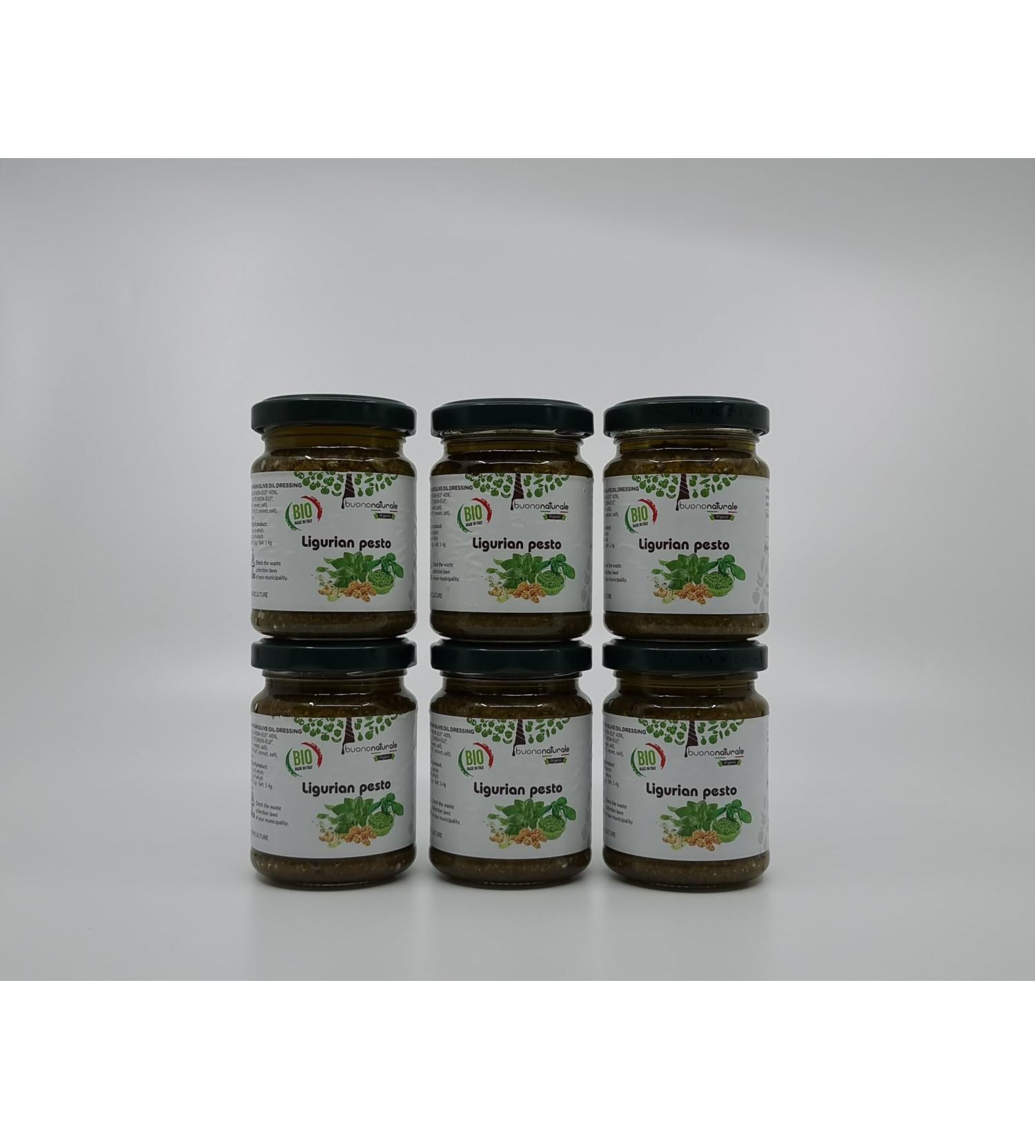 buononaturale Organic pesto box 720g box of 6 pieces of 120g Organic Ligurian pesto (6x120g) - Buy Online on GoSupps.com
