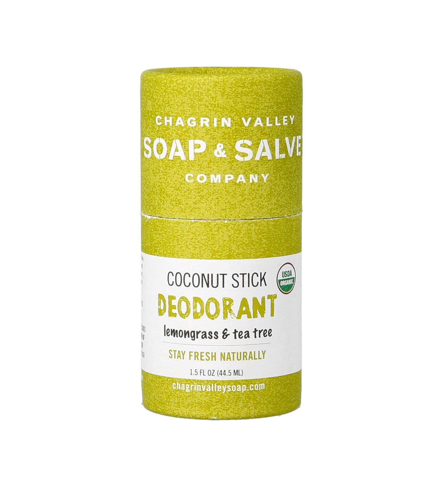 Organic Natural Deodorant Stick | Chagrin Valley Soap & Salve | Lemongrass & Tea Tree - Eco-Friendly eCommerce Shipping Worldwide - Buy Online on GoSupps.com