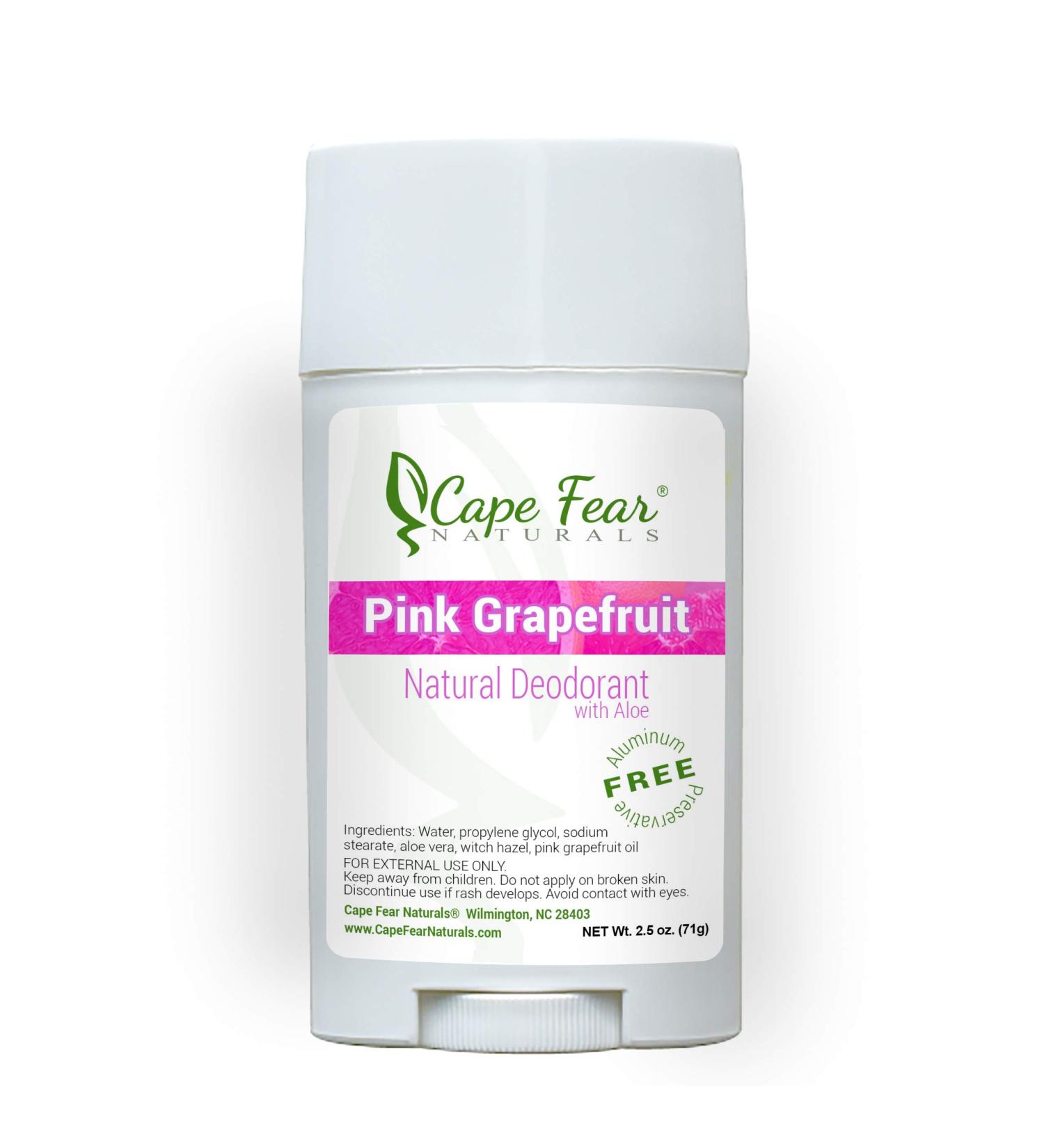 Pink Grapefruit Natural Deodorant Stick - Aluminum Free & Preservative Free (2.5oz) | Eco-Friendly International Shipping - Buy Online on GoSupps.com