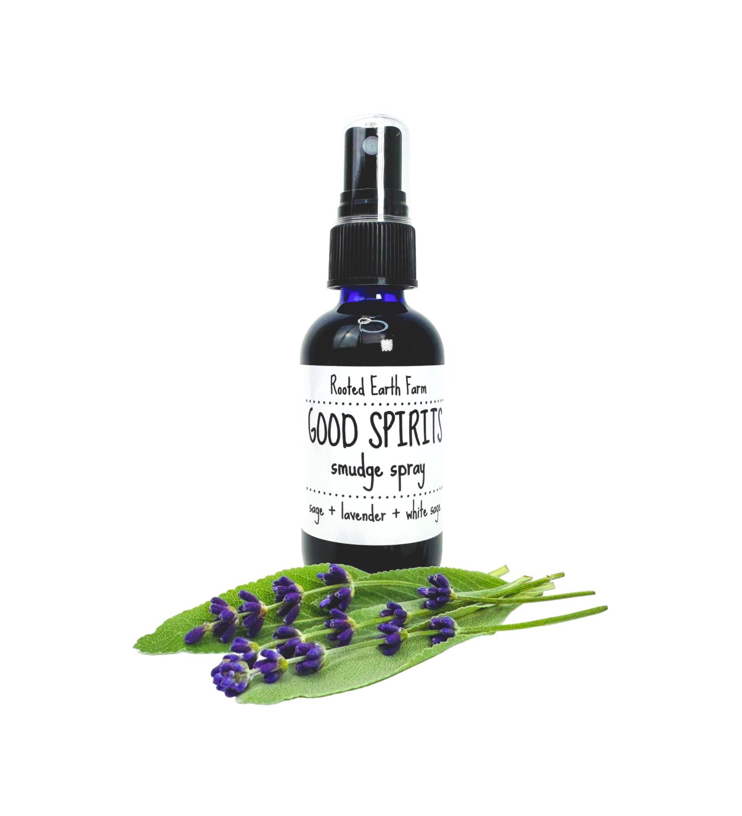 Good Spirits Smudging Spray - 2 fl oz - White Sage Smudge Spray - Crystal Cleansing - Sage Spray - Buy Online on GoSupps.com