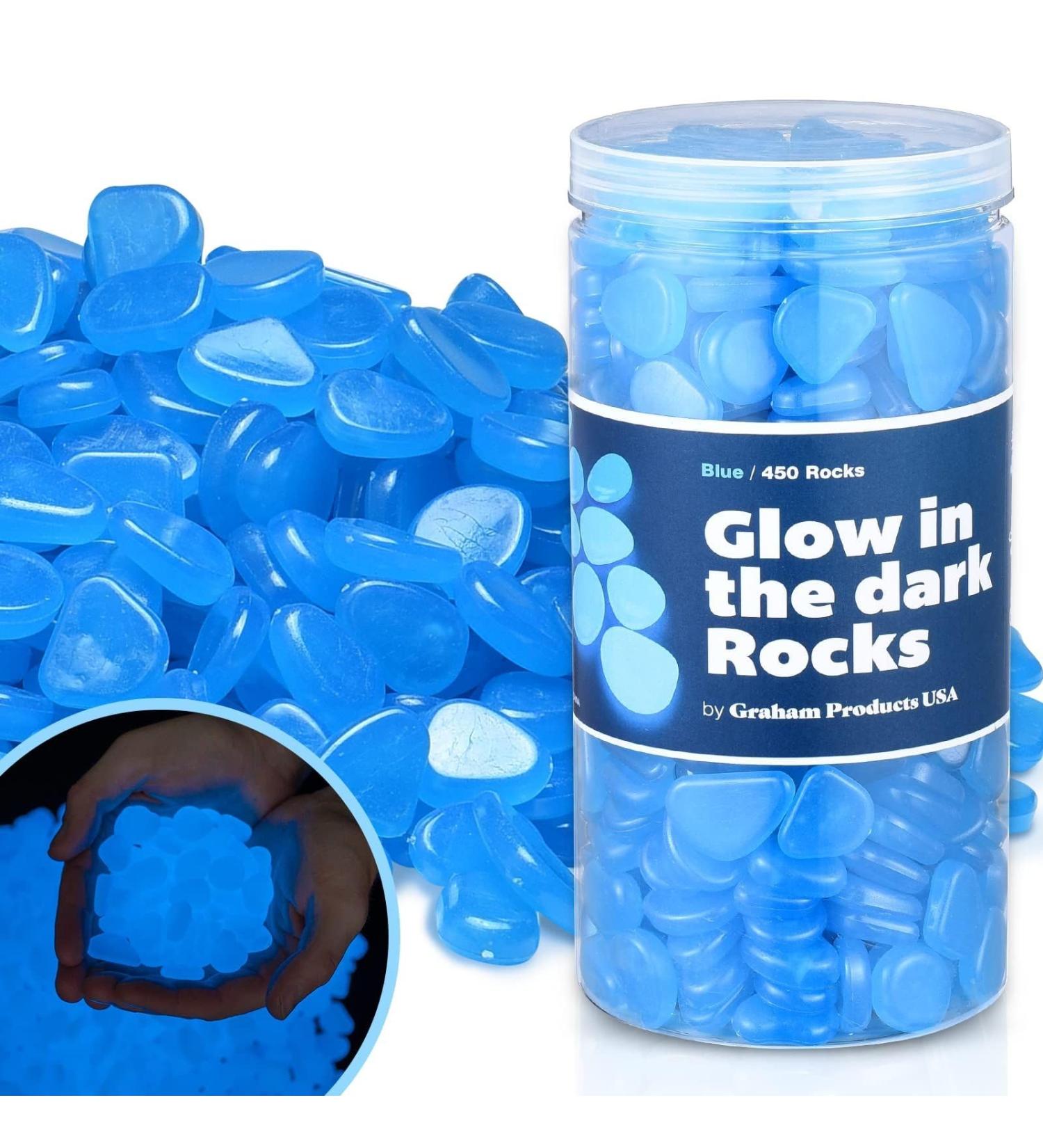 Glow in the Dark Graham Products - 450 Eco-Friendly Stones for Indoor & Outdoor Play | Sunlight-Activated | Safe for Ages 6+ - Buy Online on GoSupps.com