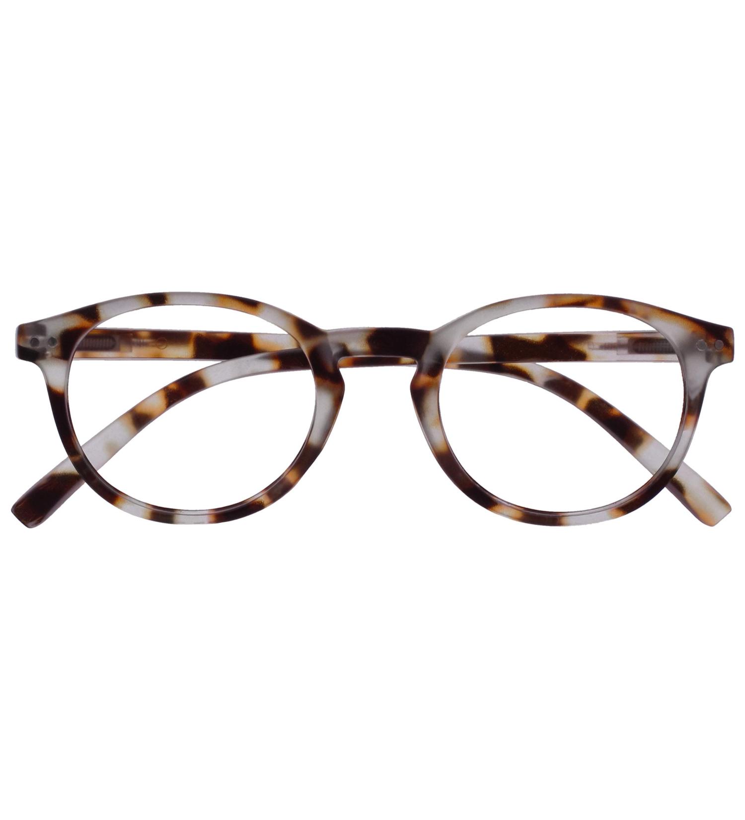 Opulize Zen Round Frame Reading Glasses | Spring Hinges | Scratch Resistant | Matt Light Brown Tortoiseshell | Unisex R24-1T +2.00 Magnification - Buy Online on GoSupps.com