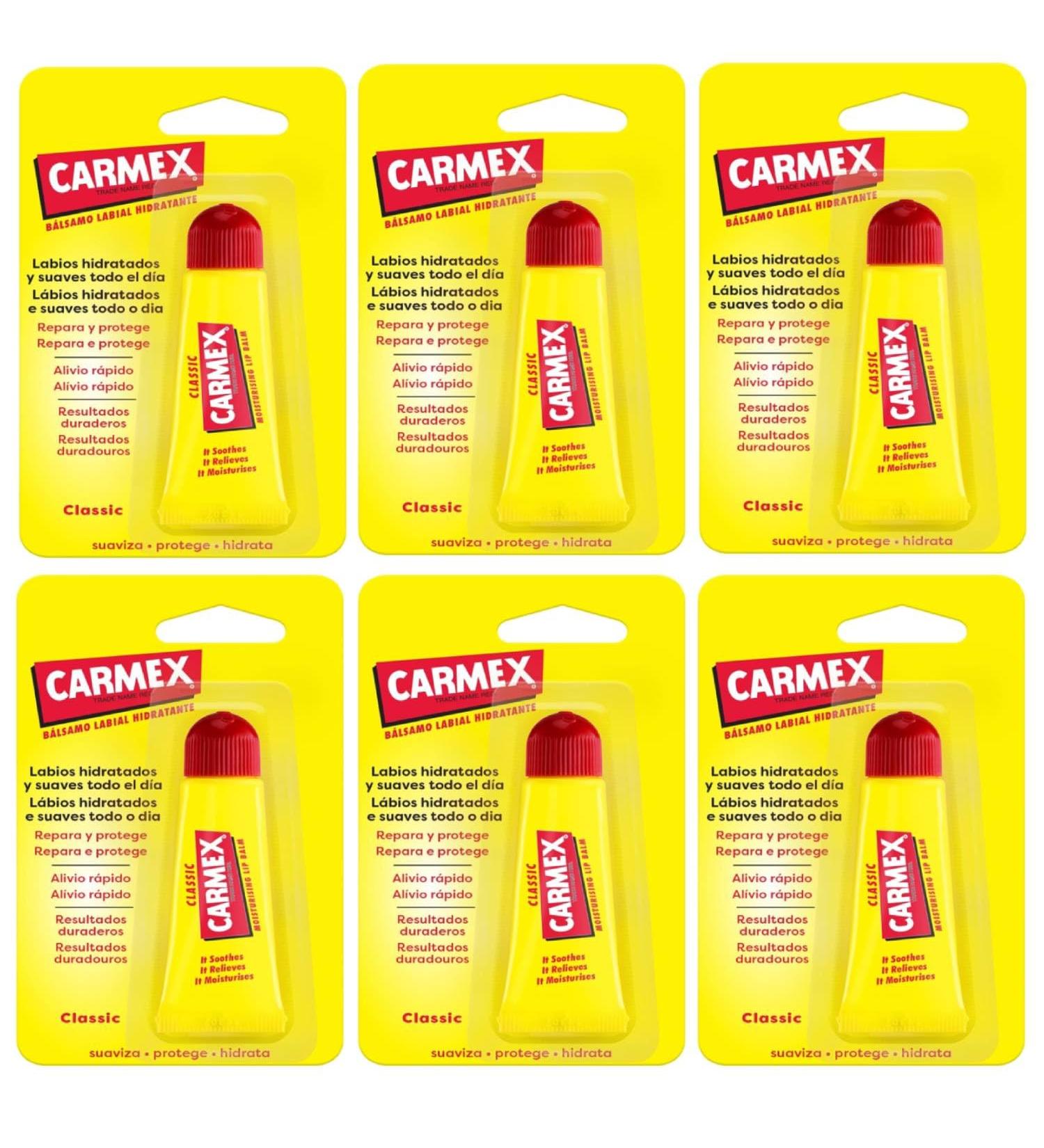  Carmex Carmex Classic Lip Balm Moisturizing Tube 10 g 6 Units - Buy Online on GoSupps.com