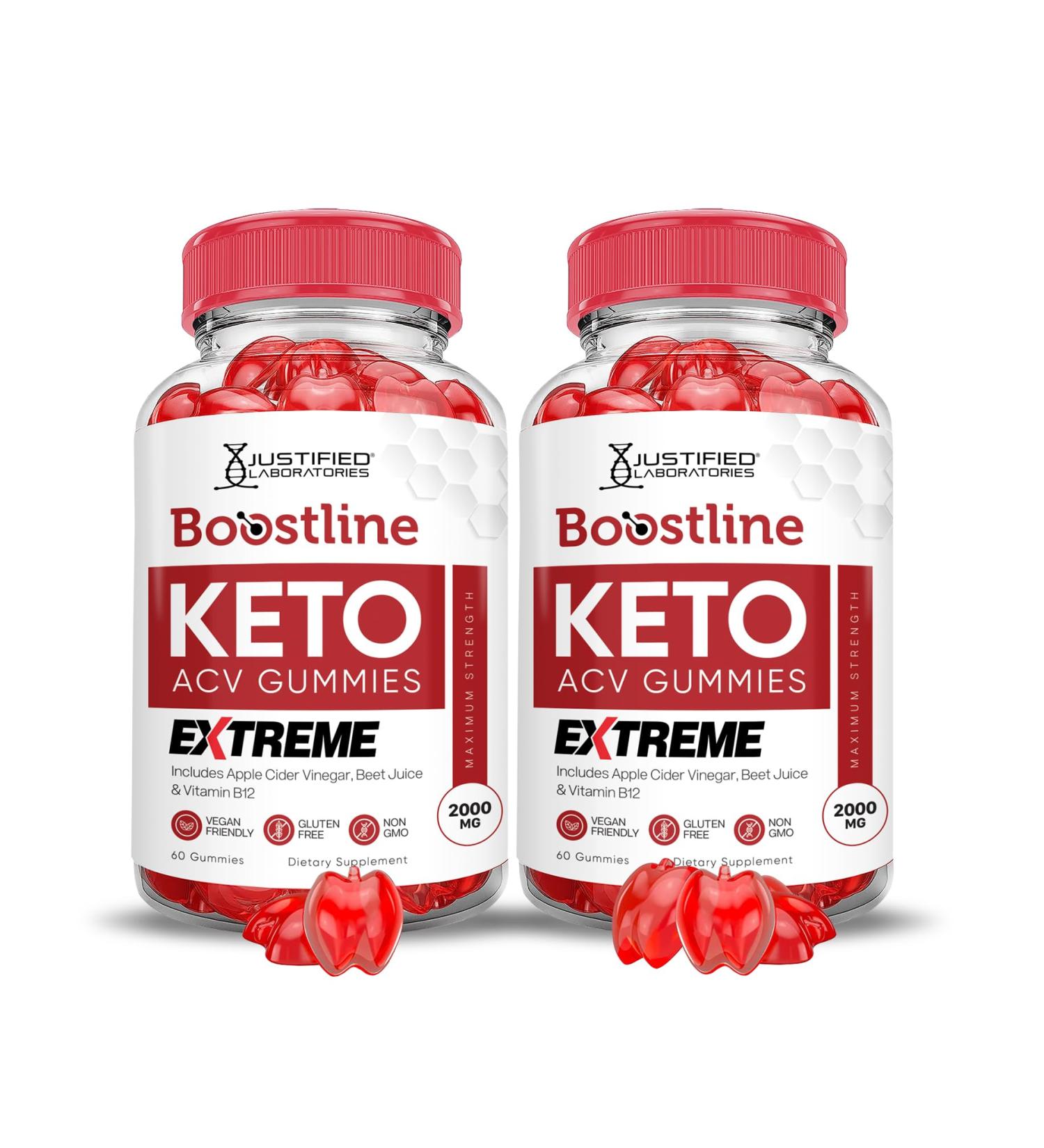  Boostline Keto ACV Gummies 2000MG - Vegan Non-GMO Apple Cider Vinegar with Pomegranate & Beet Juice | 2 Pack (120 Gummies)  - Buy Online on GoSupps.com