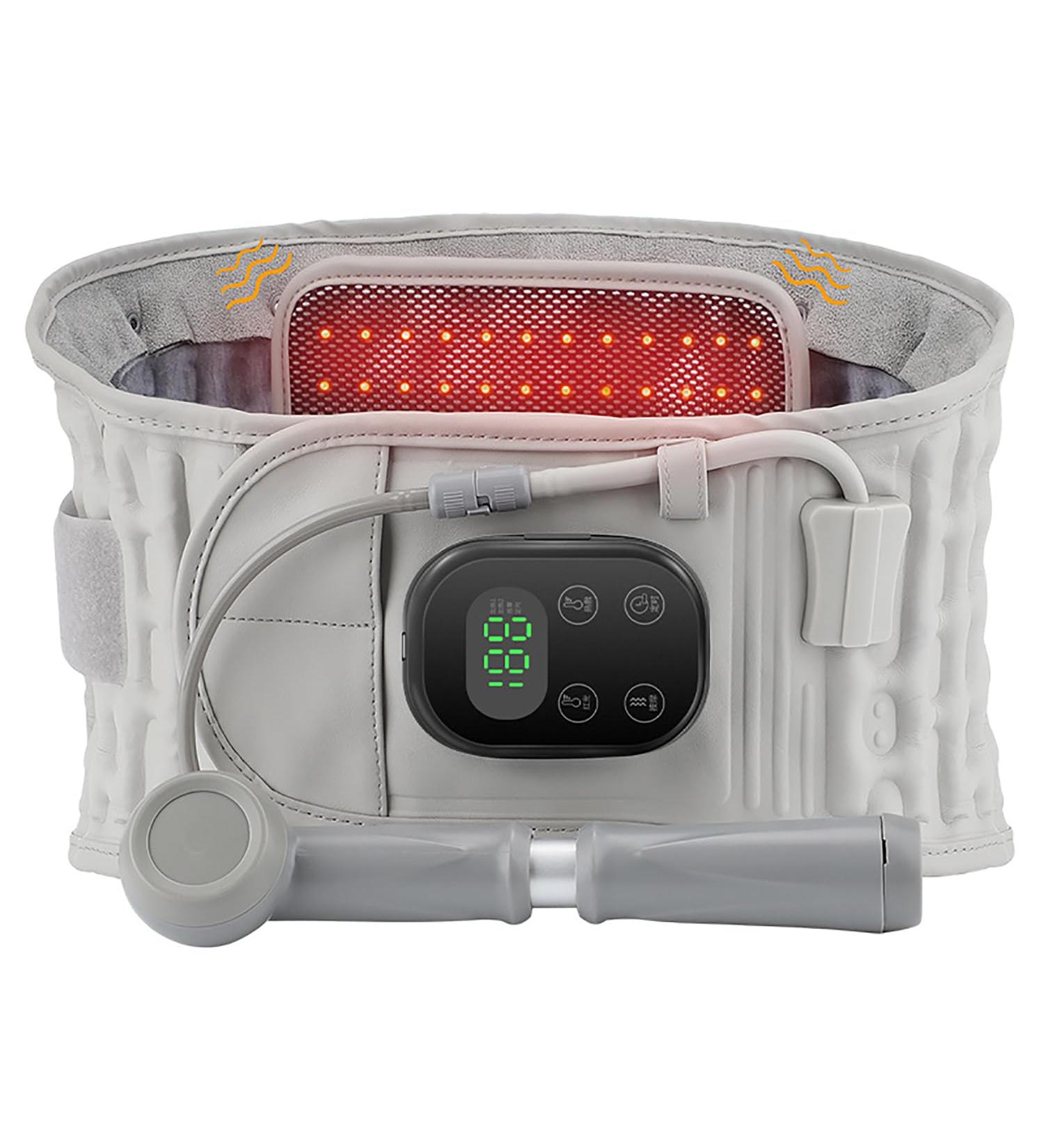 Buy Heated Back Massage Wrap - 8 Massage Modes & 6 Heating Levels for Pain Relief | Electric Waist Belt for Lower Back Lumbar & Stomach Relief - International Shipping Available - Buy Online on GoSupps.com