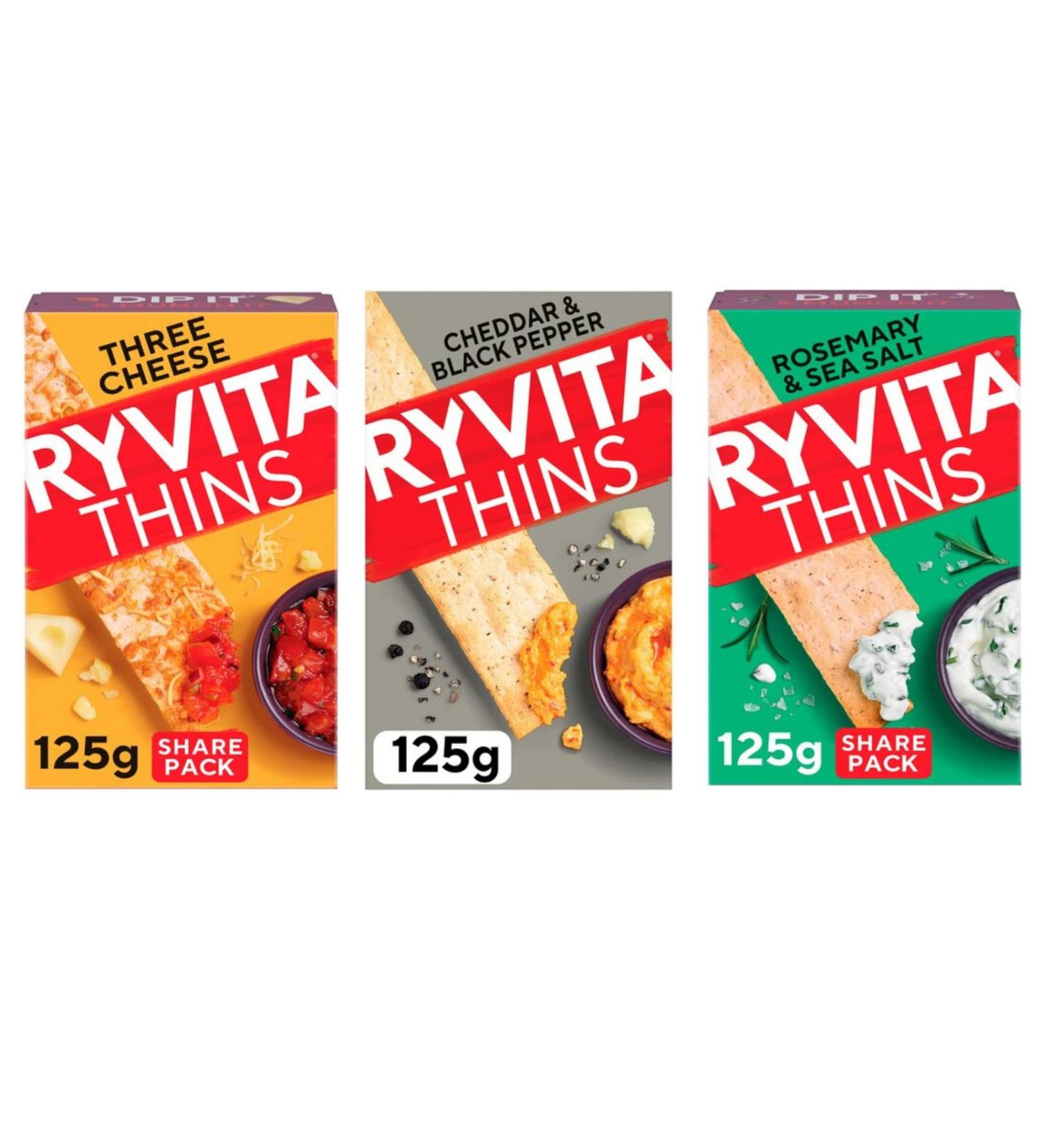 3 Cheese Thins Cheddar & Crack Black Pepper Thins Thins Rosemary & Sea Salt Thins Flatbreads - Buy Online on GoSupps.com