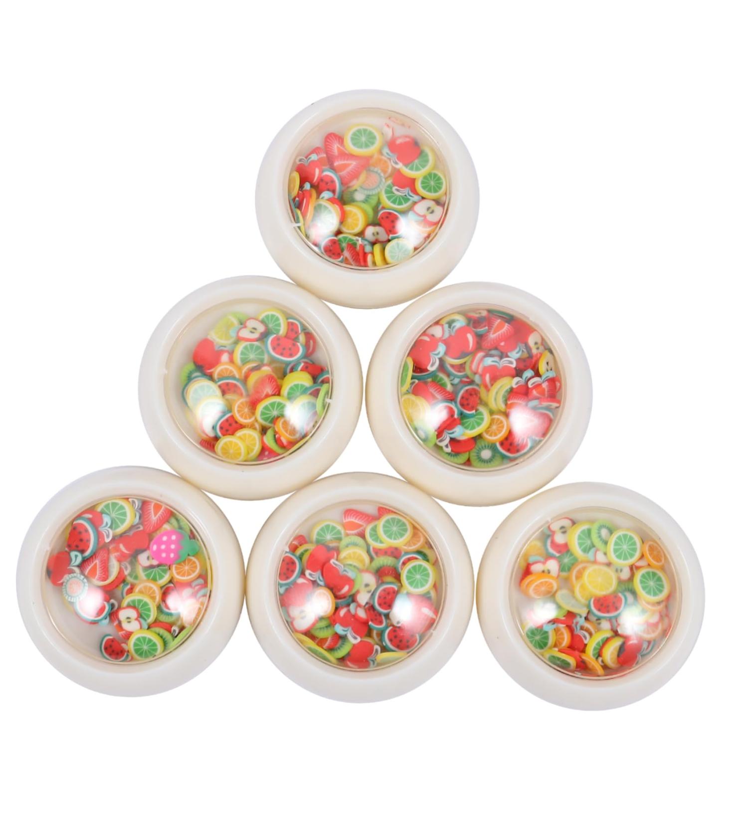 Healeved 6 Boxes Fruit Nail Patch Nail Art Marking Kits Nail Art Sticker U as Postizas Para Nail Stickers Fruit Nail Slices Fruit Slices for Nail Art 3d Suite Polymer Clay Cartoon - Buy Online on GoSupps.com