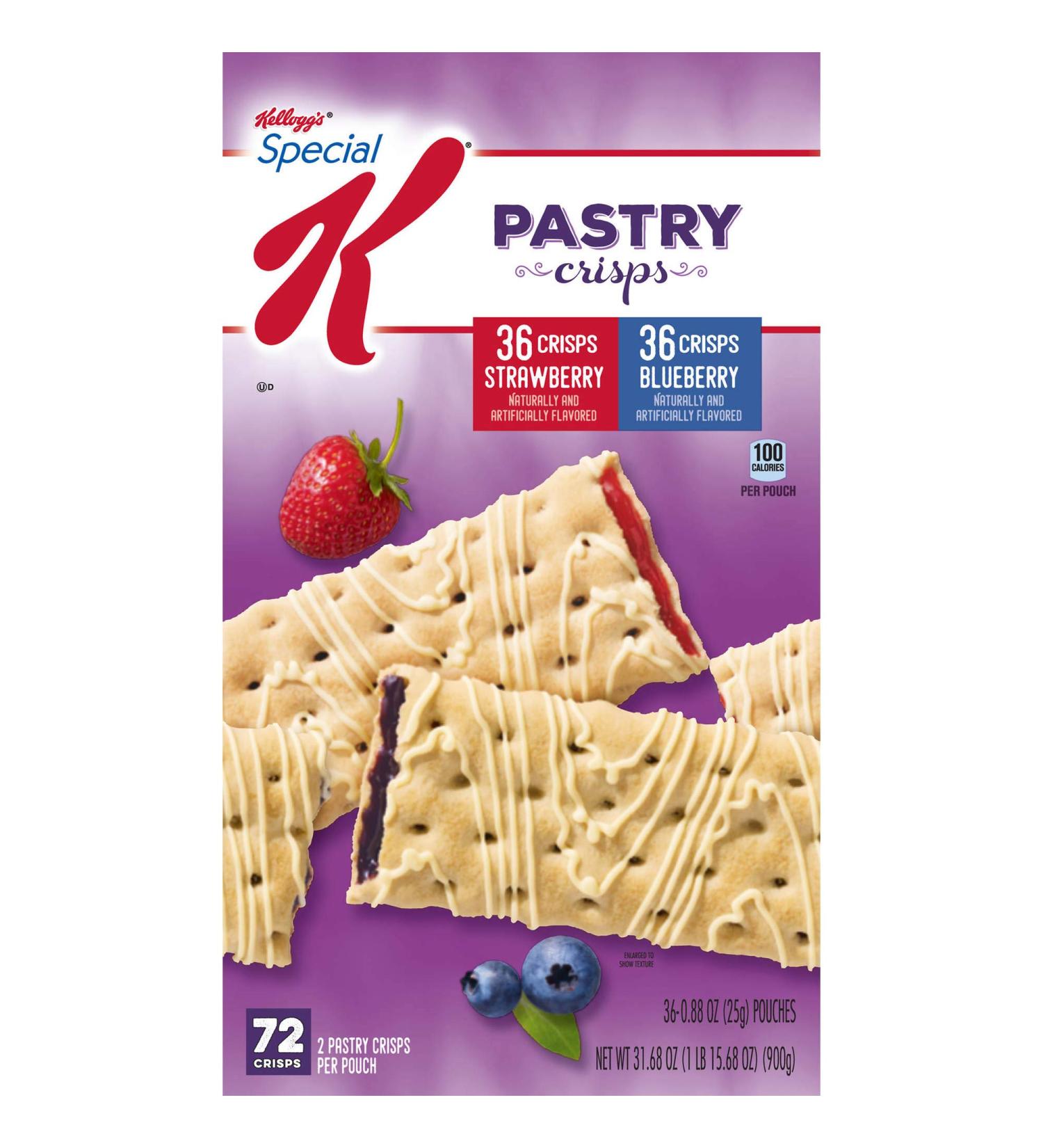 Kellogg's Special K Strawberry & Blueberry Pastry Crisps 60 Count - Fruit Variety Pack - Buy Online on GoSupps.com