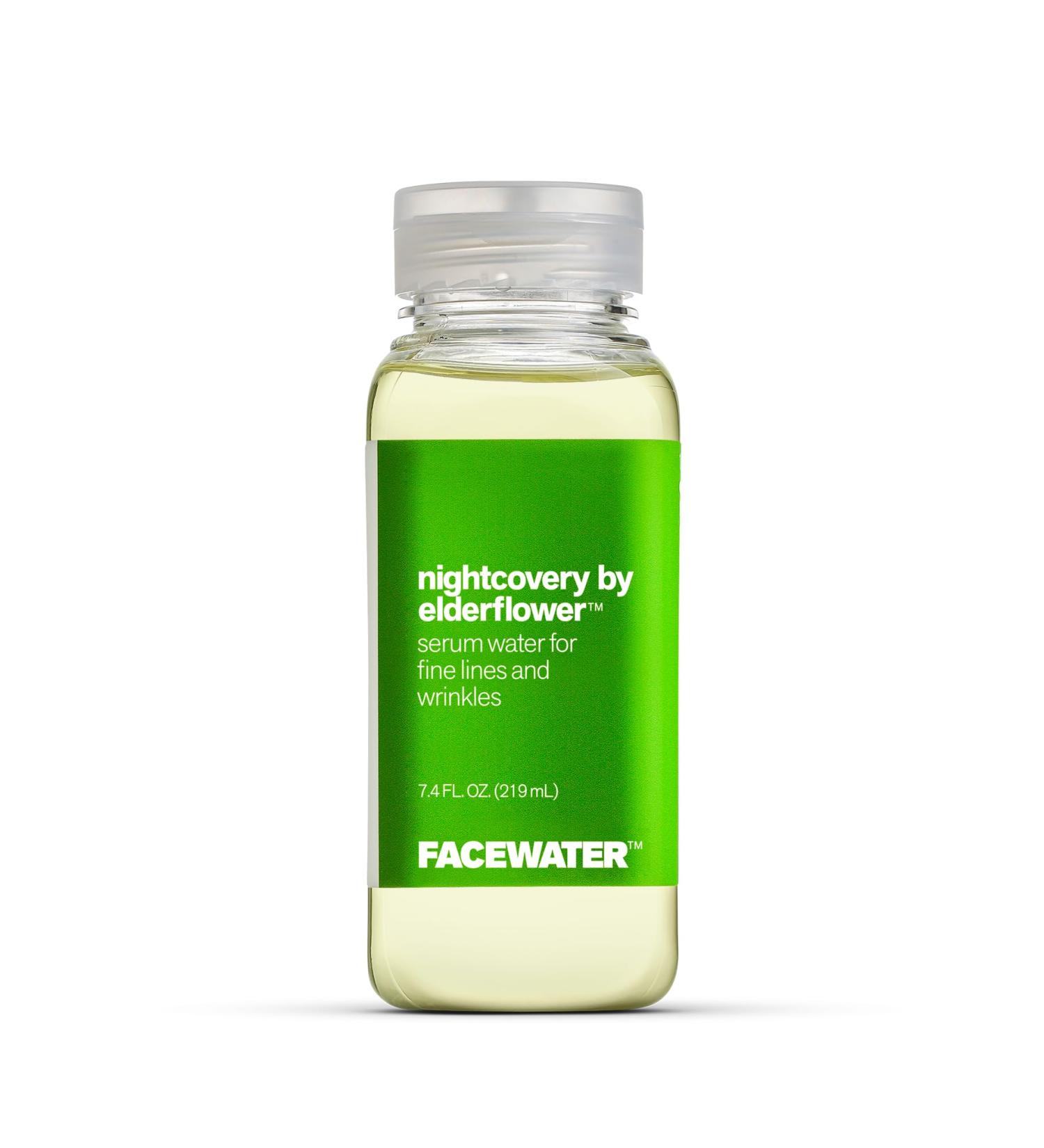 Facewater Nightcovery Serum - Reduce Fine Lines & Wrinkles | Elderflower Infused Skincare for Youthful Glow - Buy Internationally - Buy Online on GoSupps.com